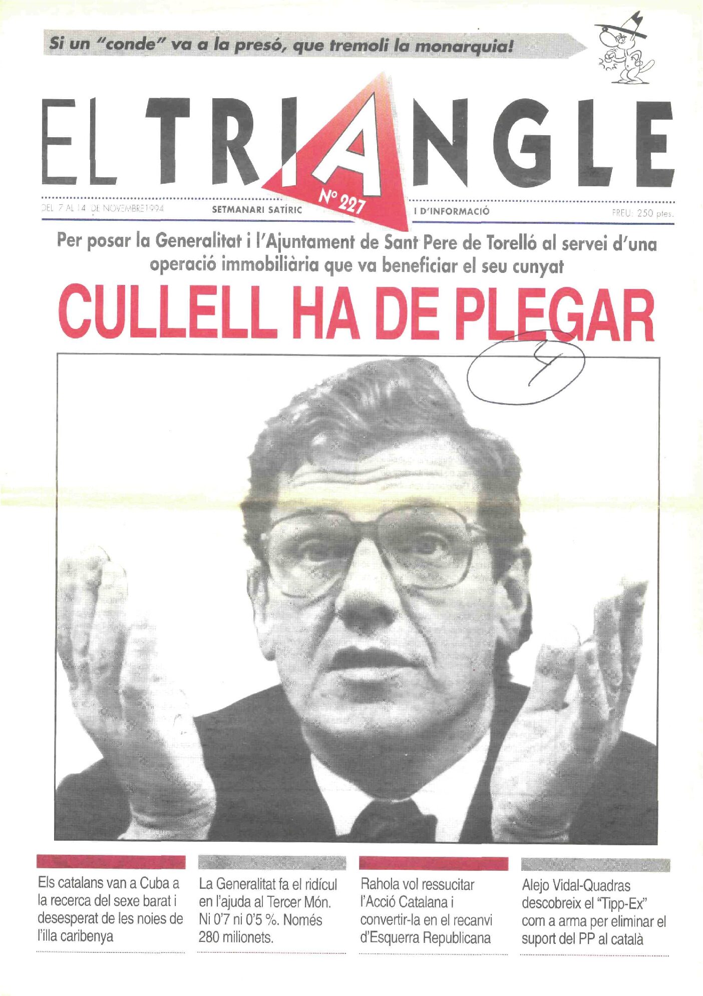 Cullell ha de plegar