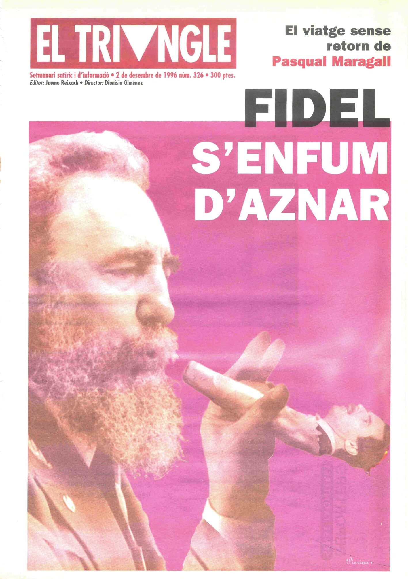 Fidel s'enfum d'Aznar