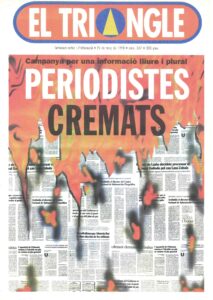 Periodistes cremats