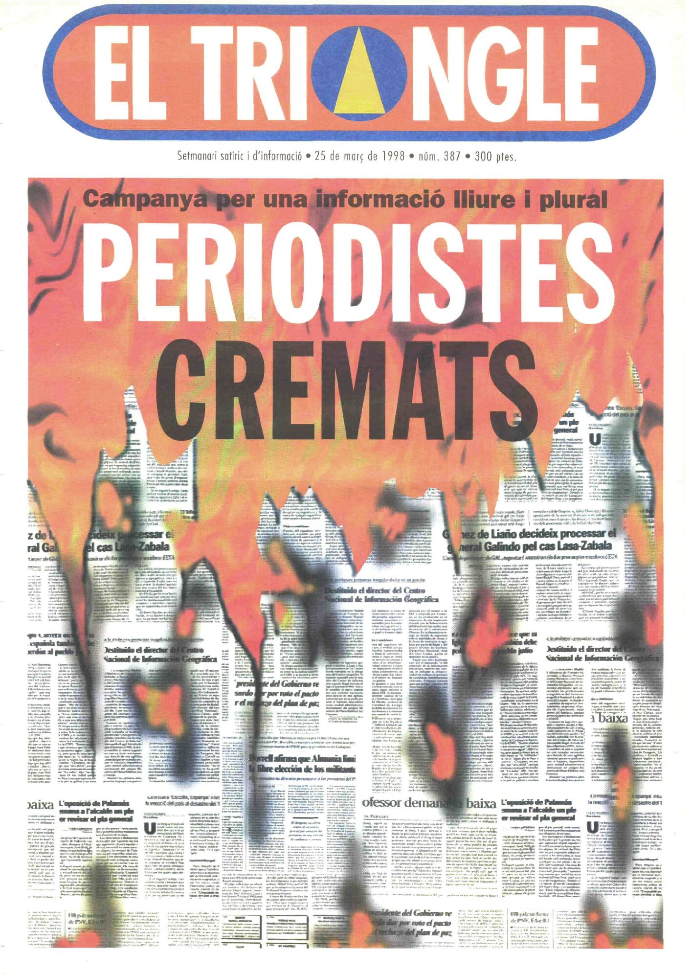 Periodistes cremats