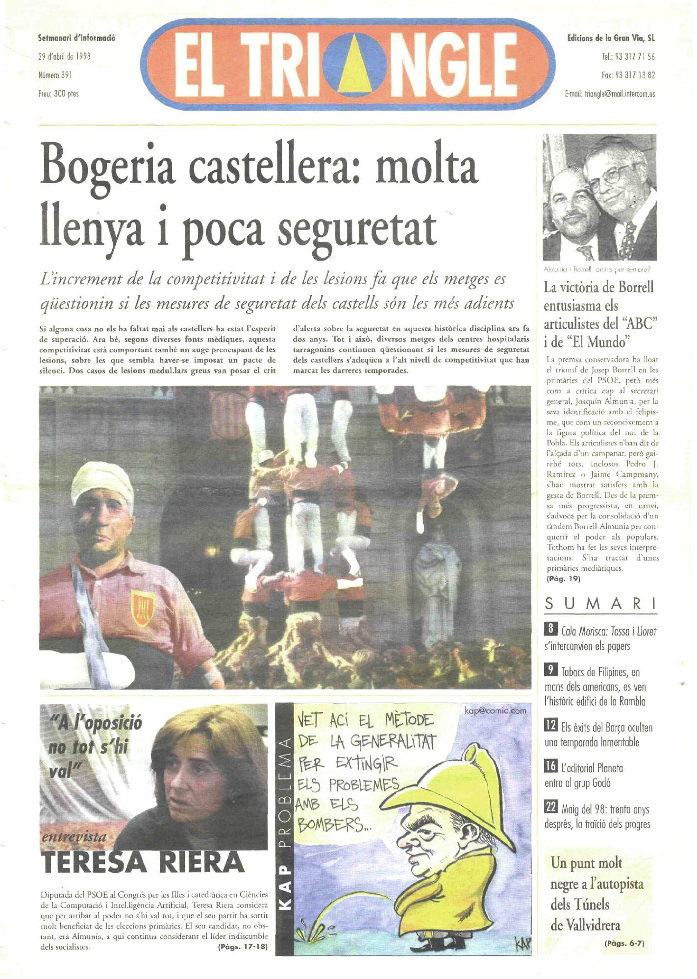 Bogeria castellera: molta llenya i poca seguretat