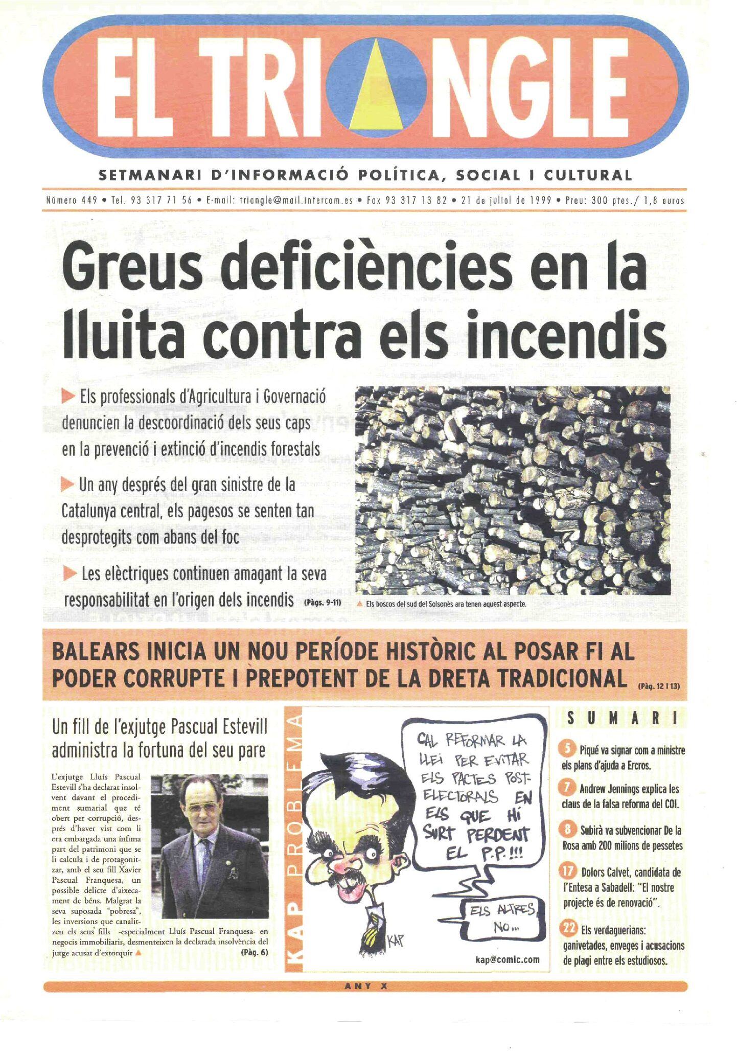 Greus deficiències en la lluita contra els incendis