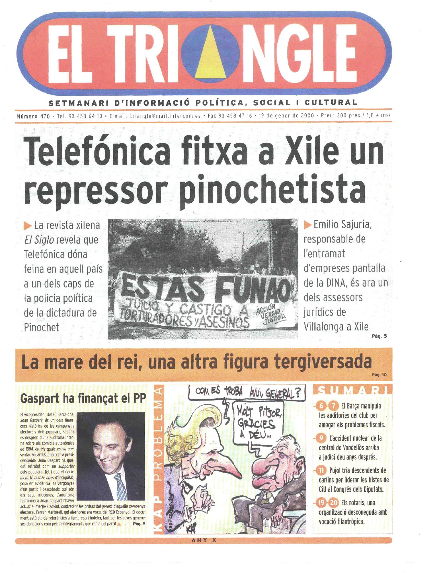 Telefónica fitxa Xile un prepressor pinochetista