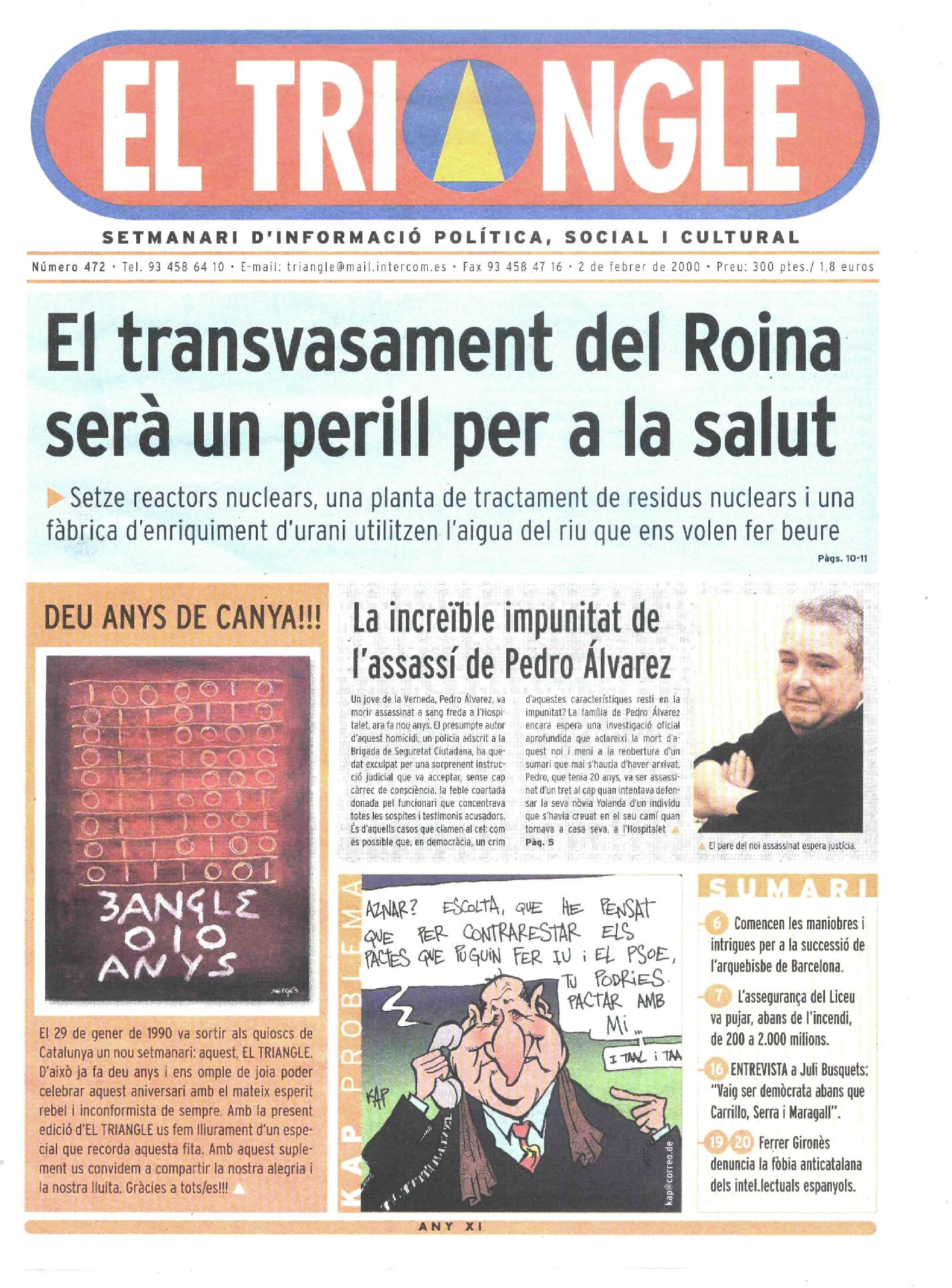 El transvasament del Roina serà un perill per la salut