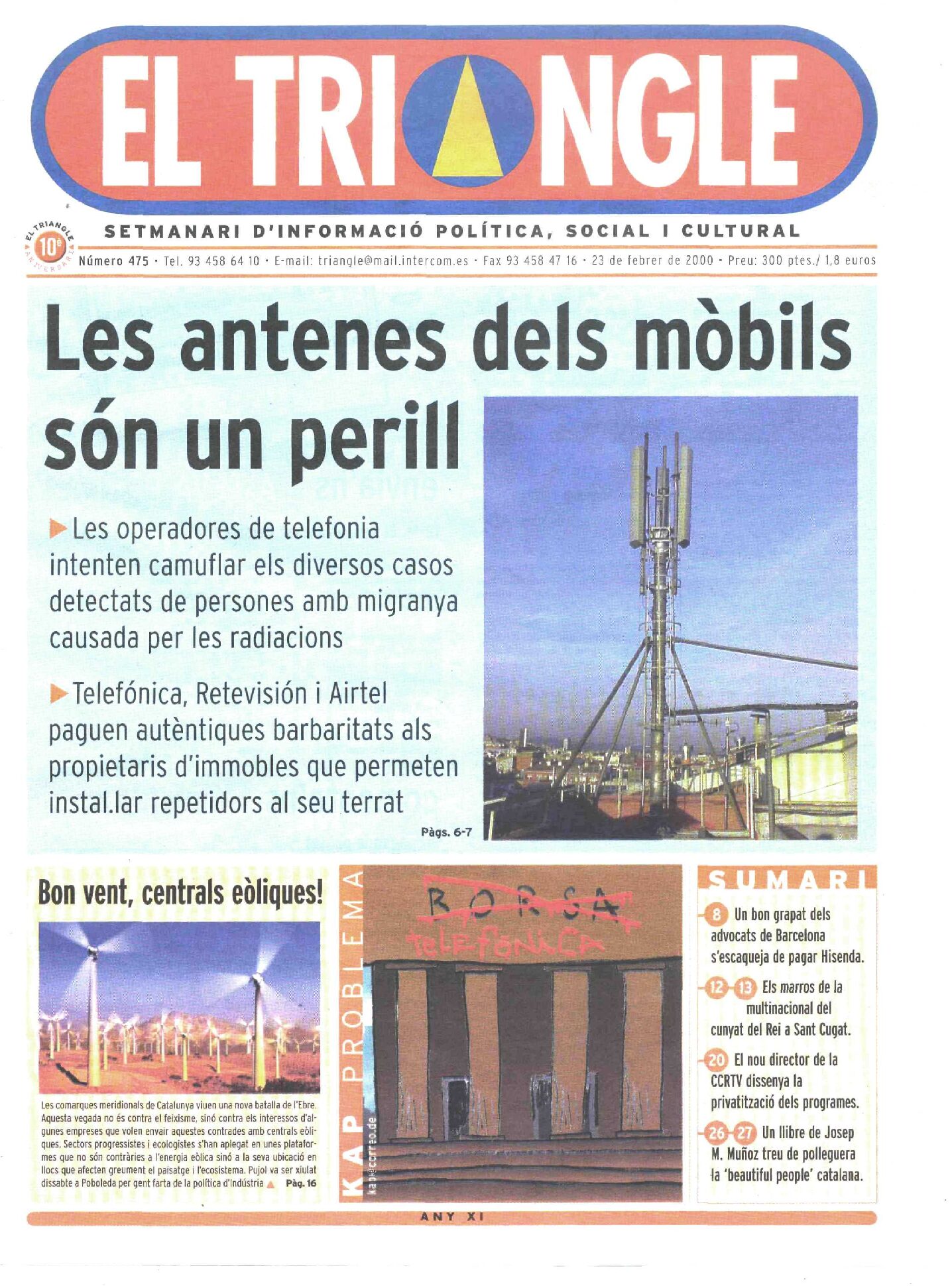 Les antenes dels mòbils són un perill