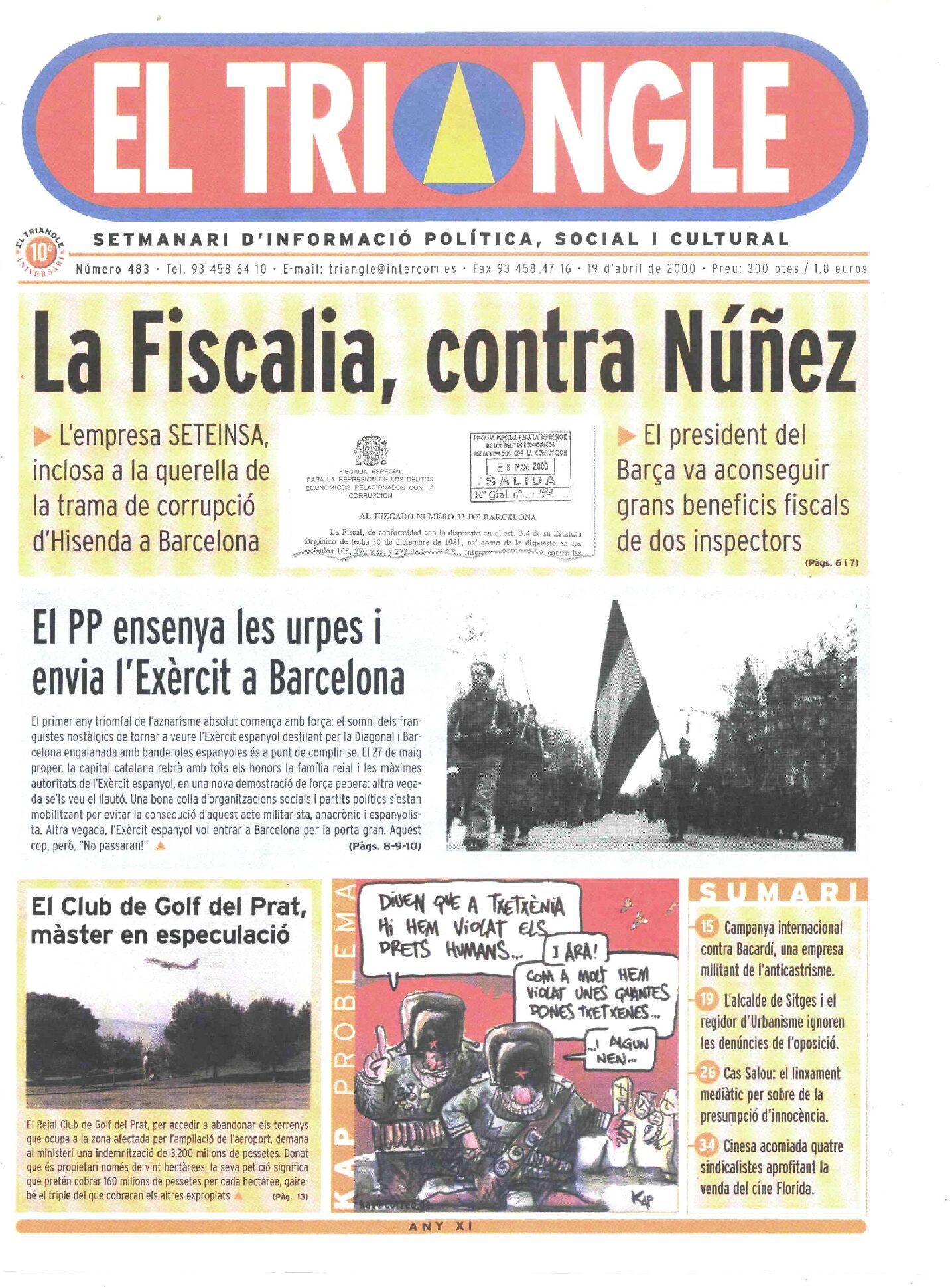 La Fiscalia, contra Núñez