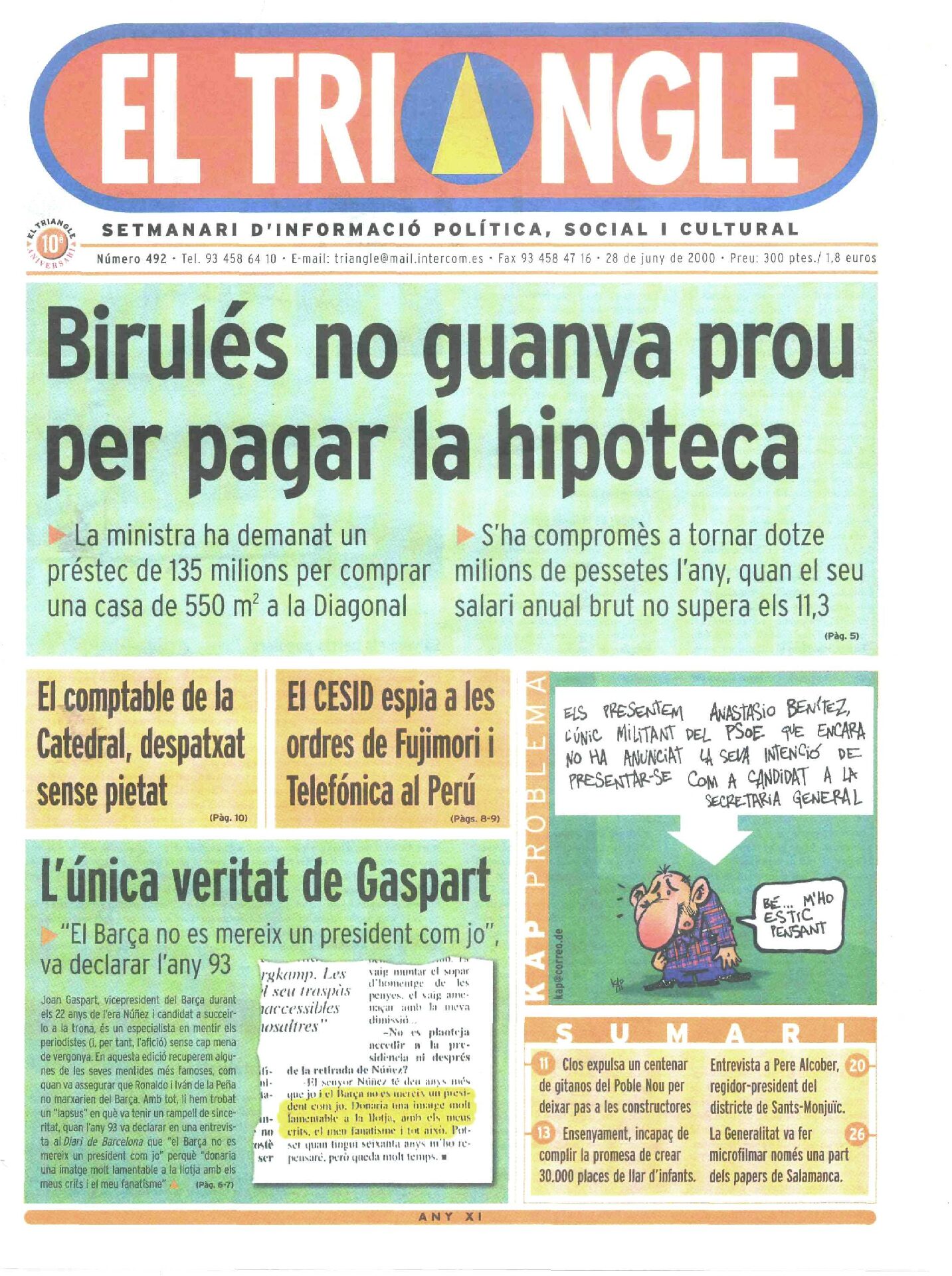 Birulés no guanya prou per pagar la hipoteca
