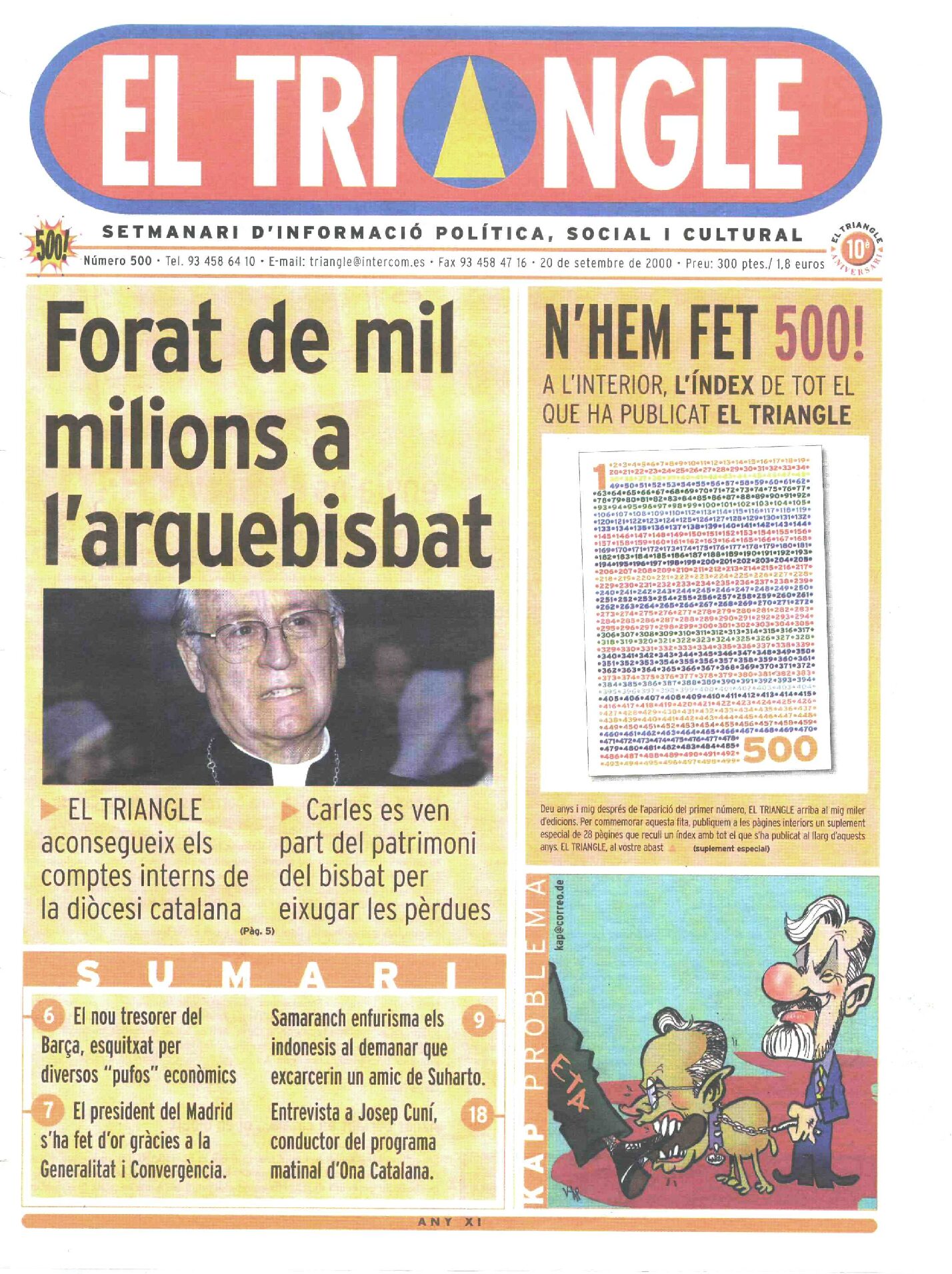 Forat de mil milions a l'arquebisbat