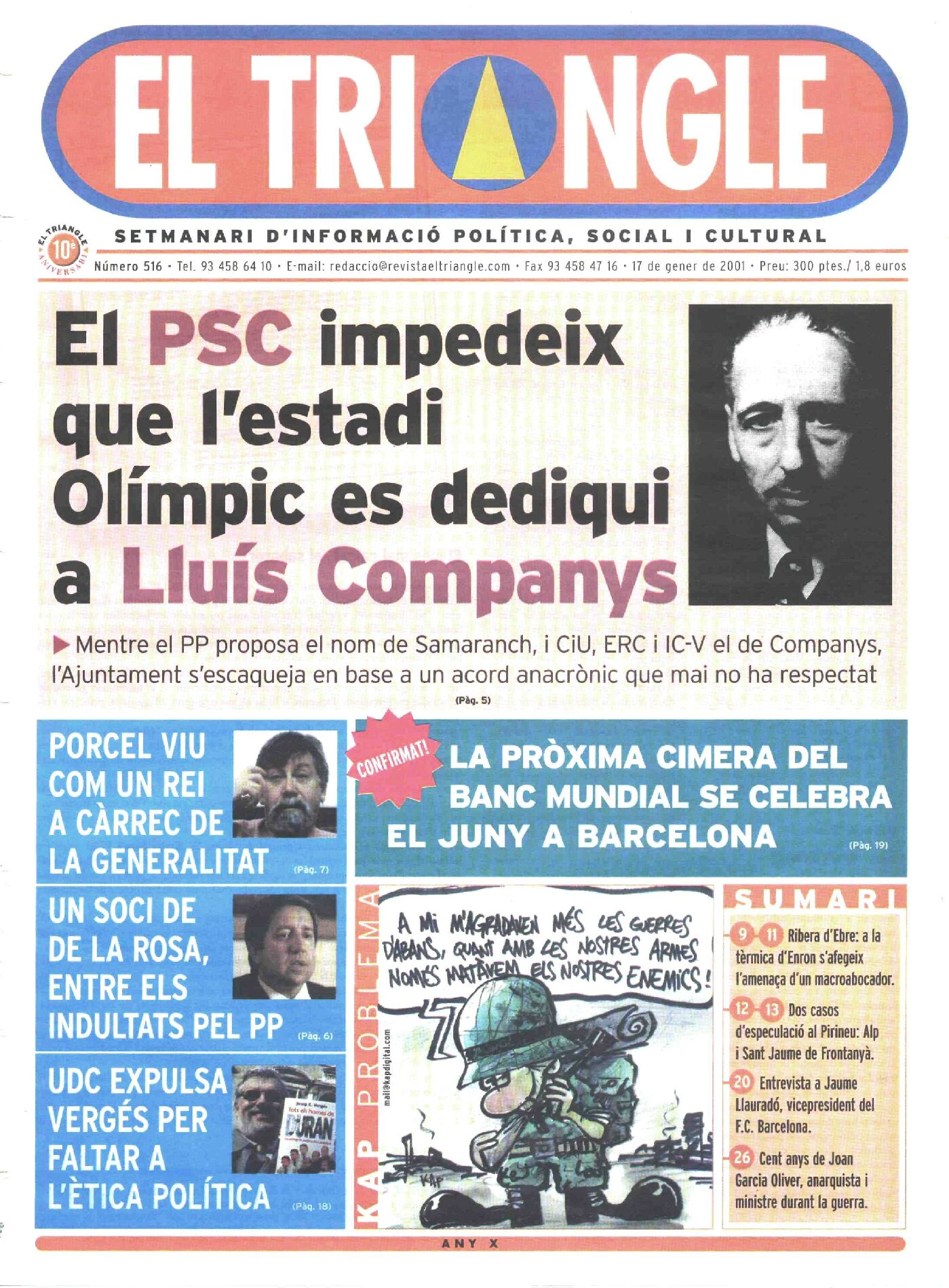 El PSC impedeix que l'estadi Olímpic es dediqui a Lluís Companys
