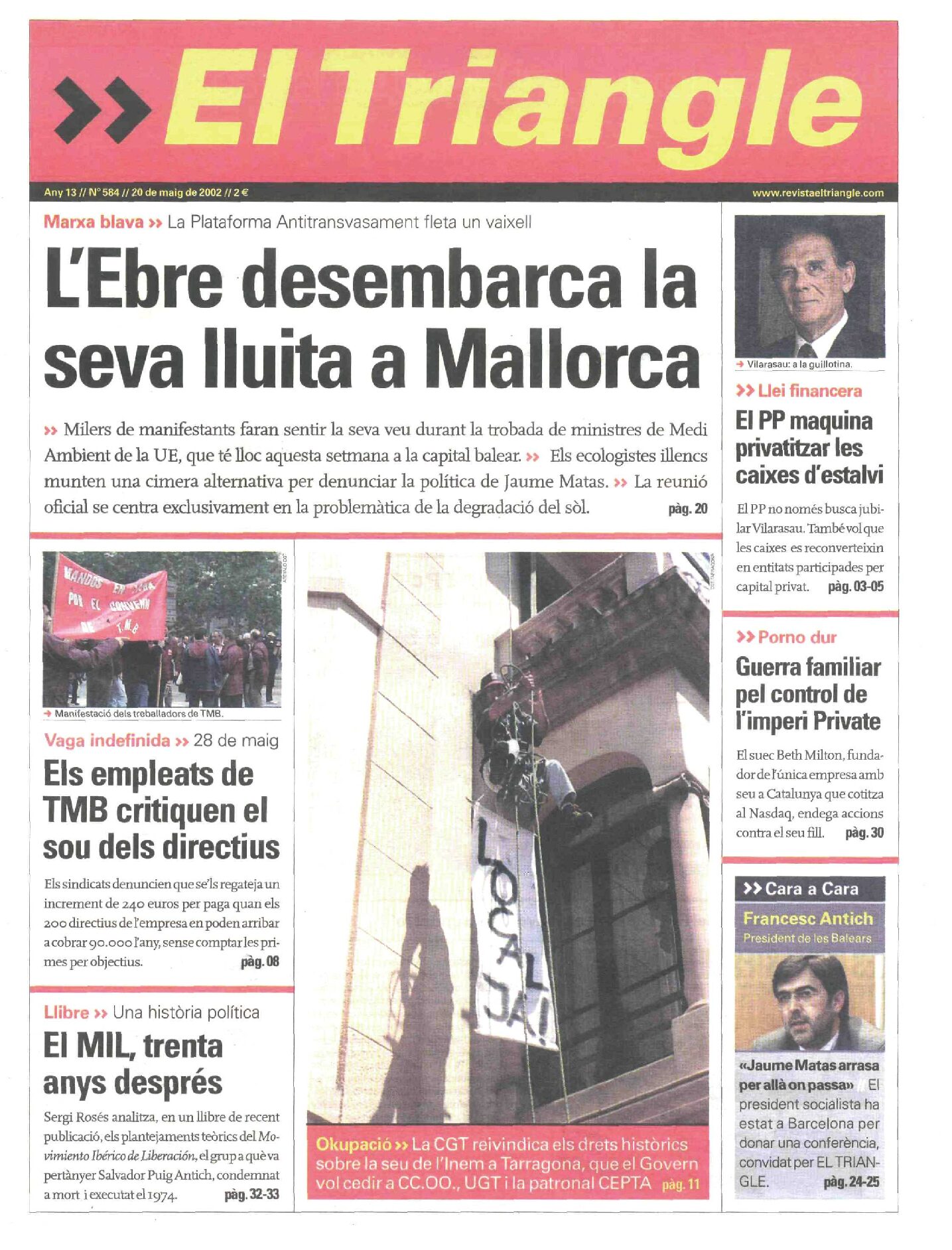 L'Ebre desembarca la seva lluita a Mallorca