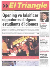 Opening va falsificar signatures d’alguns estudiants d’idiomes