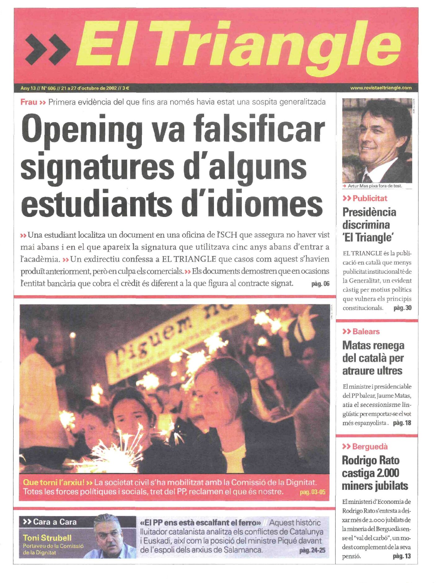 Opening falsifica signatures d'alguns estudiants d'idiomes