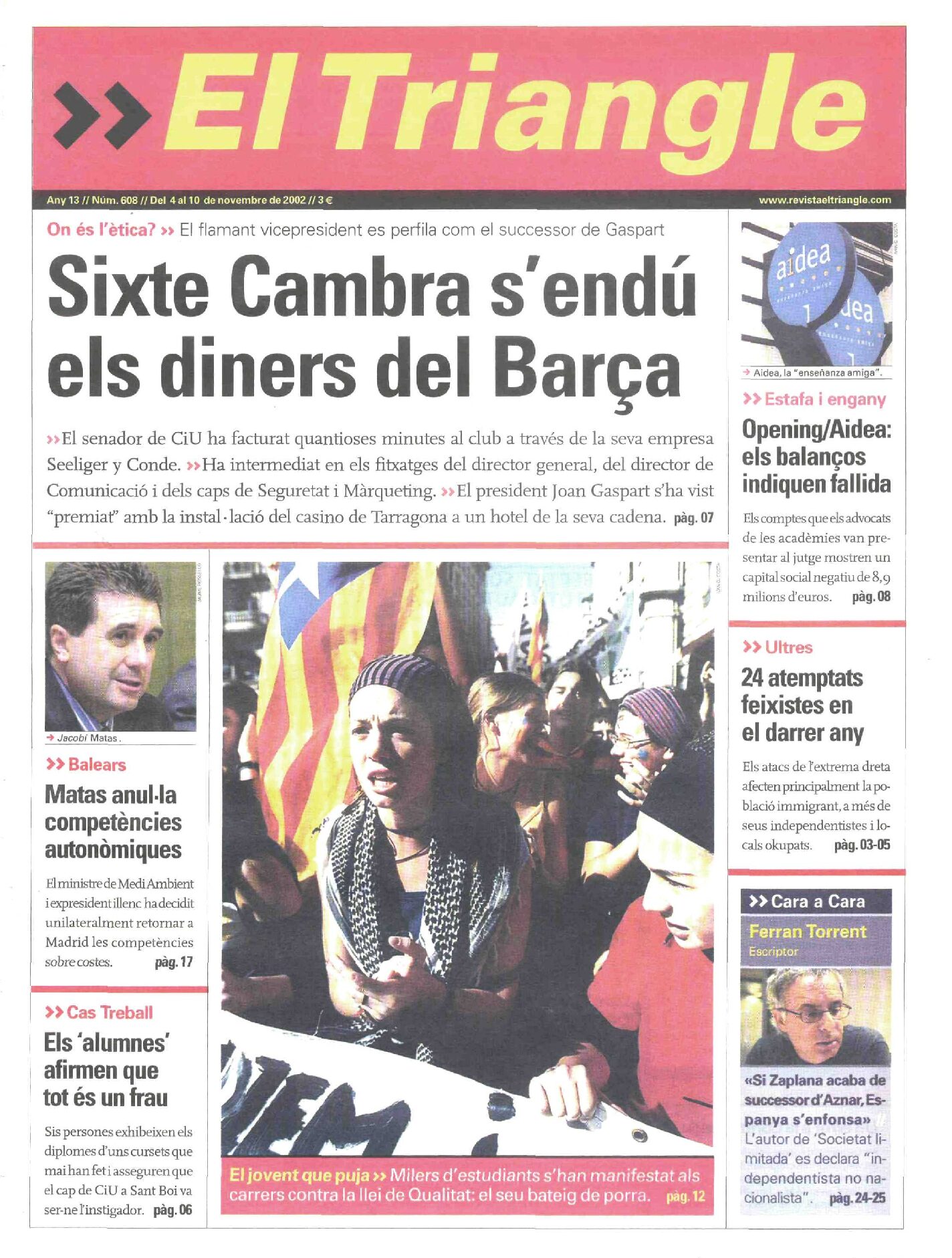 Sixte Cambra s'endú el diners del Barça