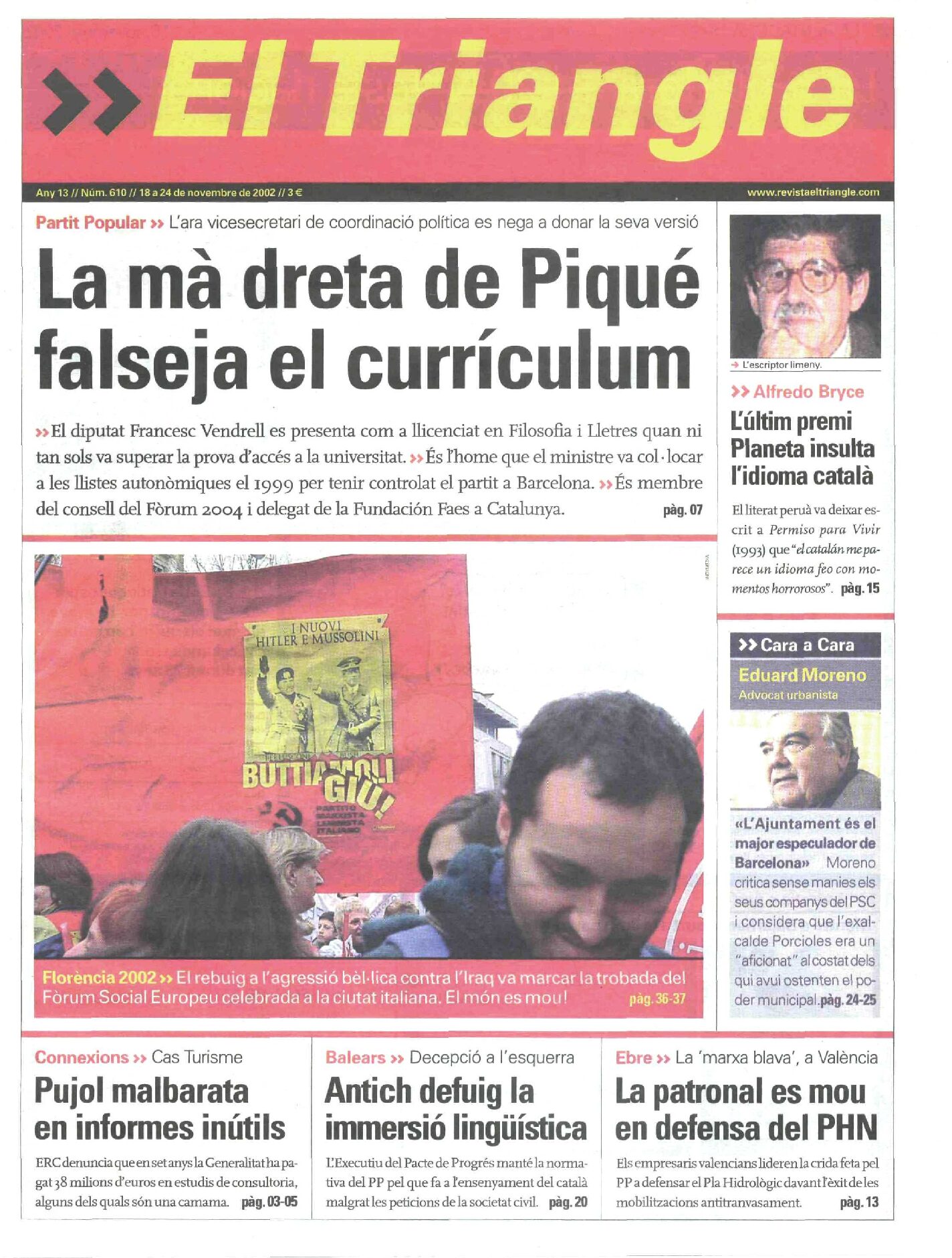 La mà dreta de Piqué falseja el currículum