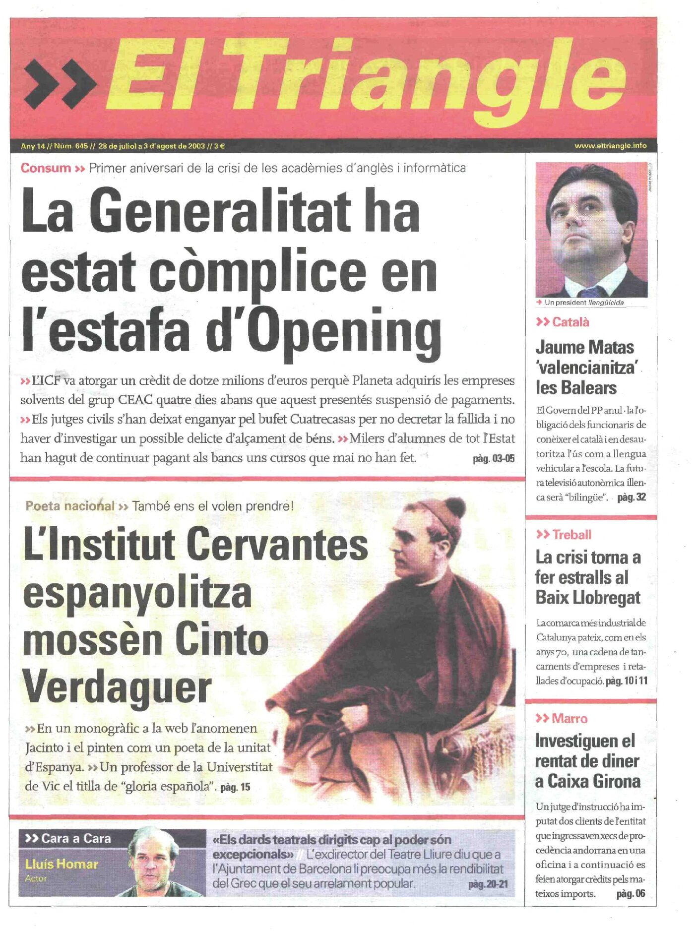La Generalitat ha estat còmplice en l'estafa d'Opening