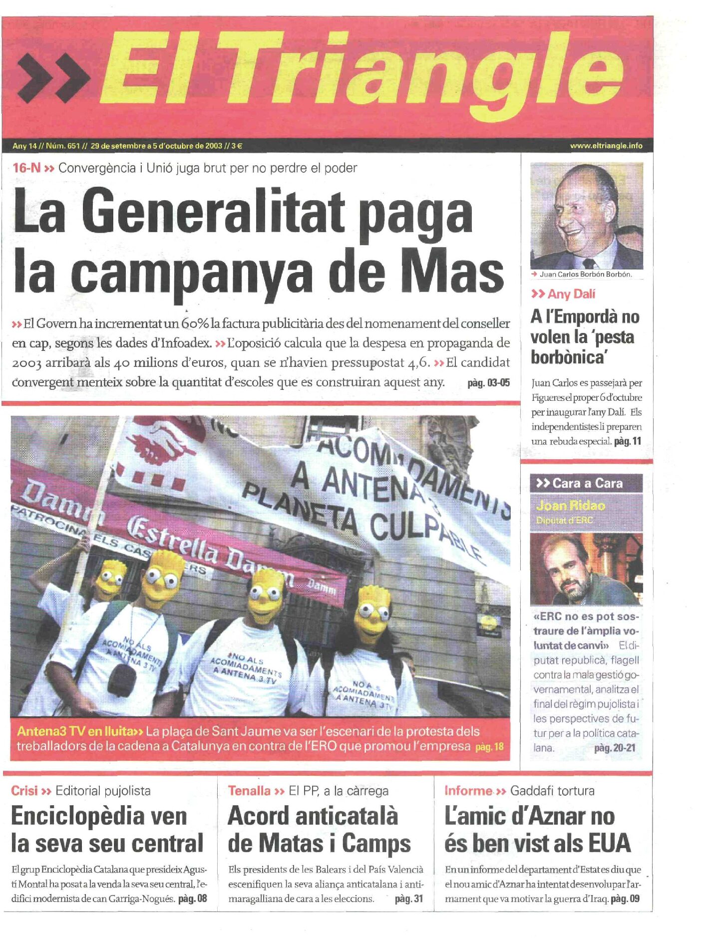 La Generalitat paga la campanya de Mas