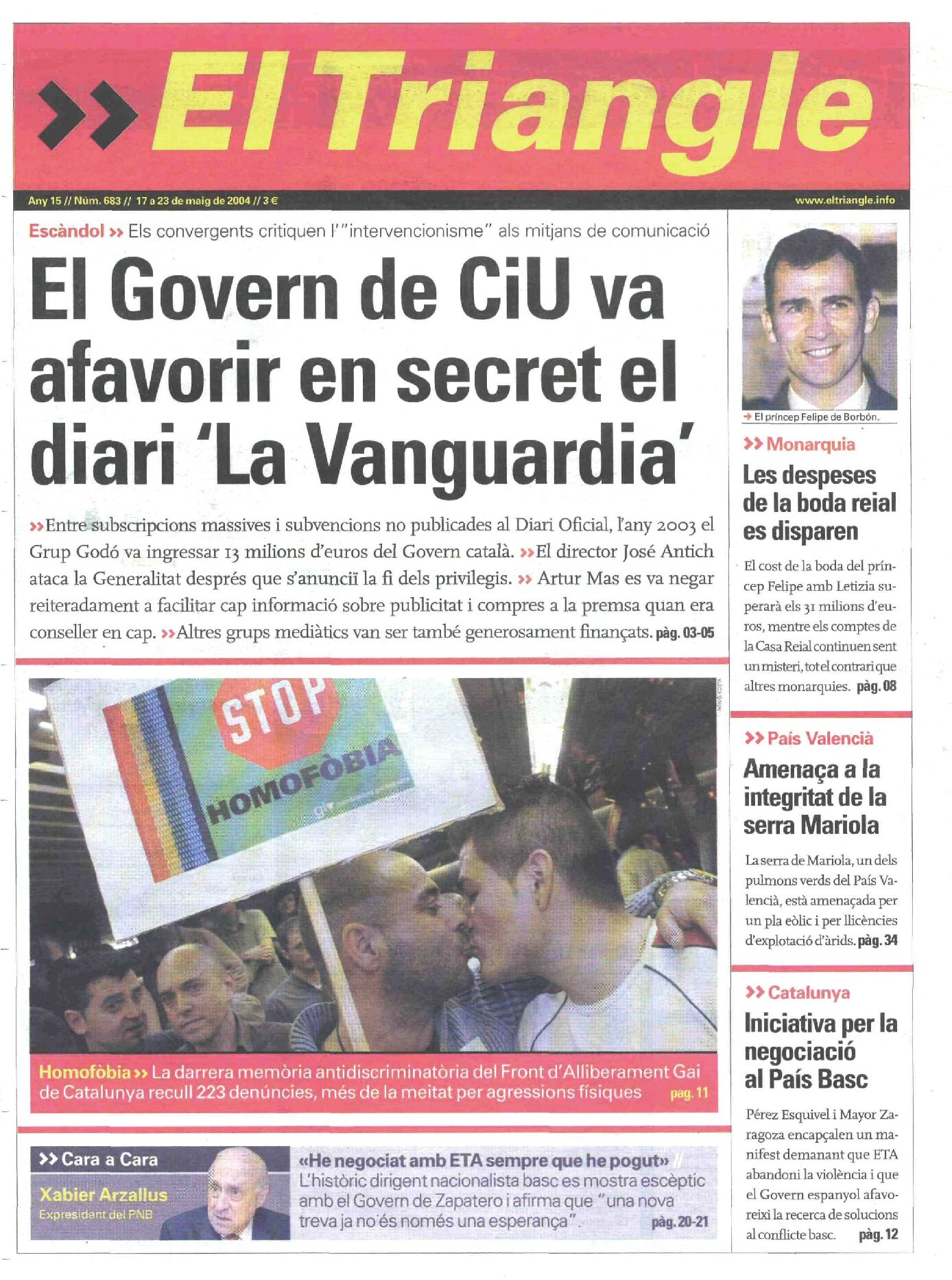 El Govern de CiU va afavorir en secret el diari 'La Vanguardia'