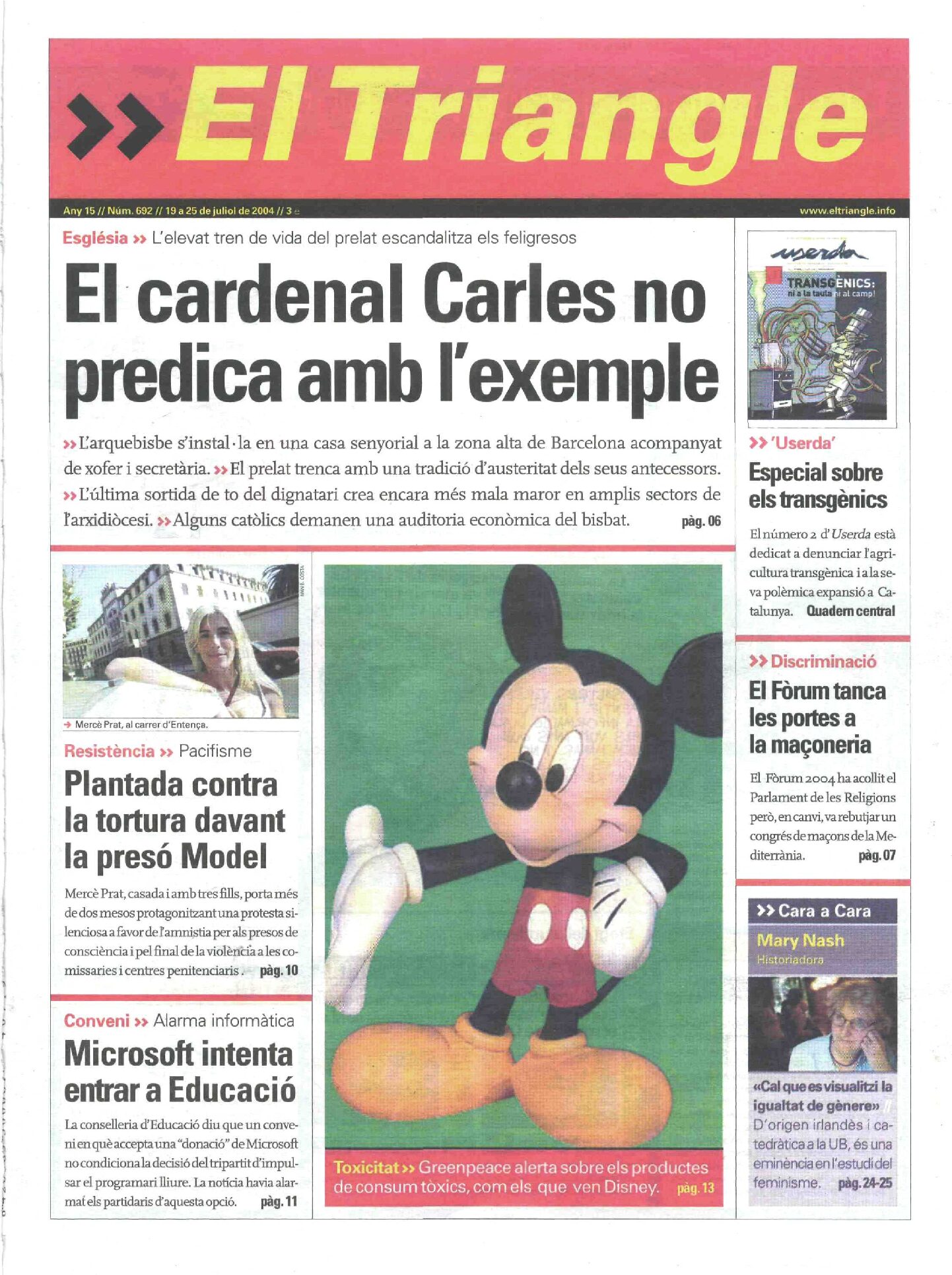 El cardenal Carles no predica amb l'exemple