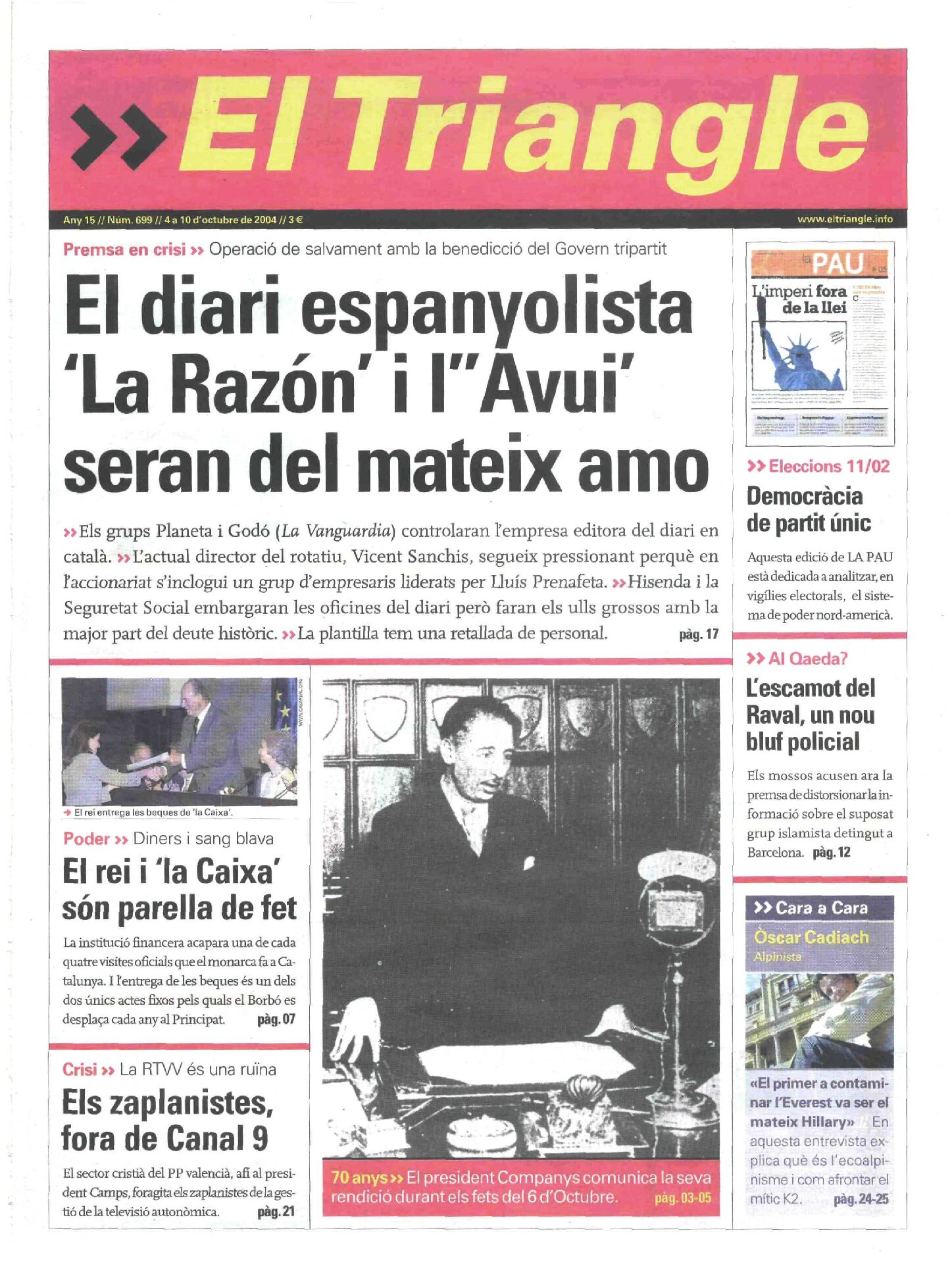 El diari espanyolista 'La Razón' i l''Avui' seran del mateix amo