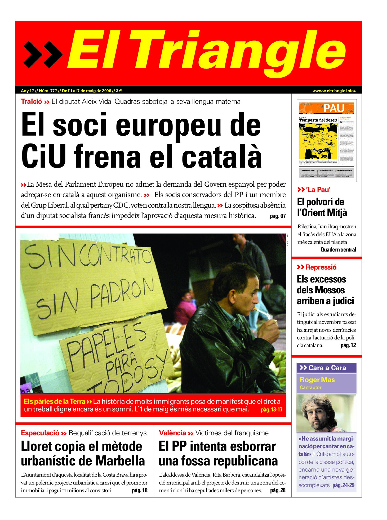 El soci europeu de CiU frena el català