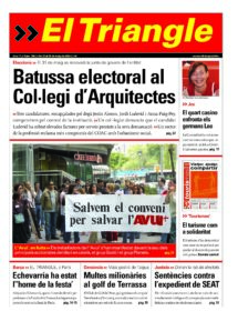 Batussa electoral al Col·legi d’Arquitectes