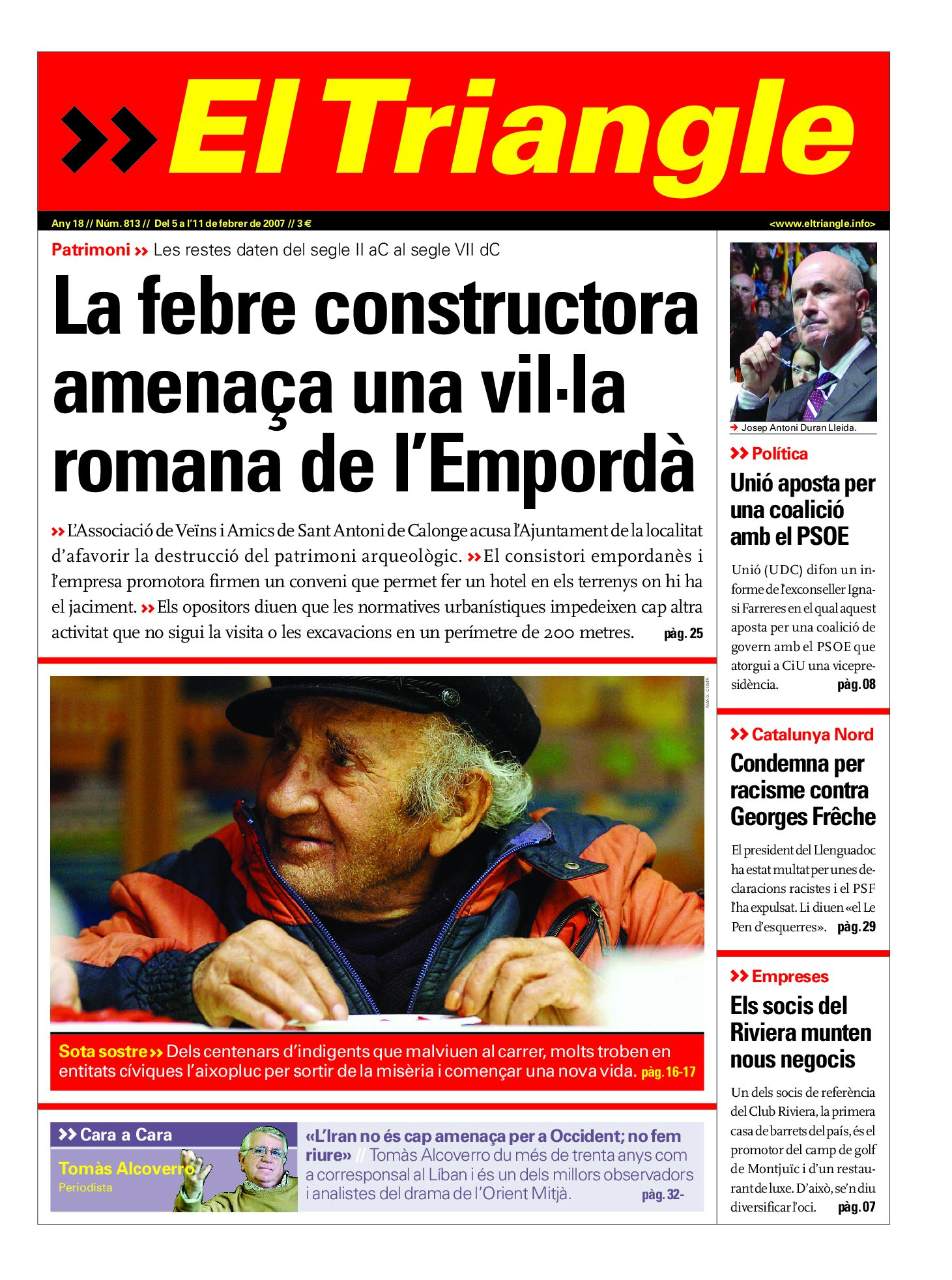 La febre constructora amenaça una vil·la romana de l'Empordà