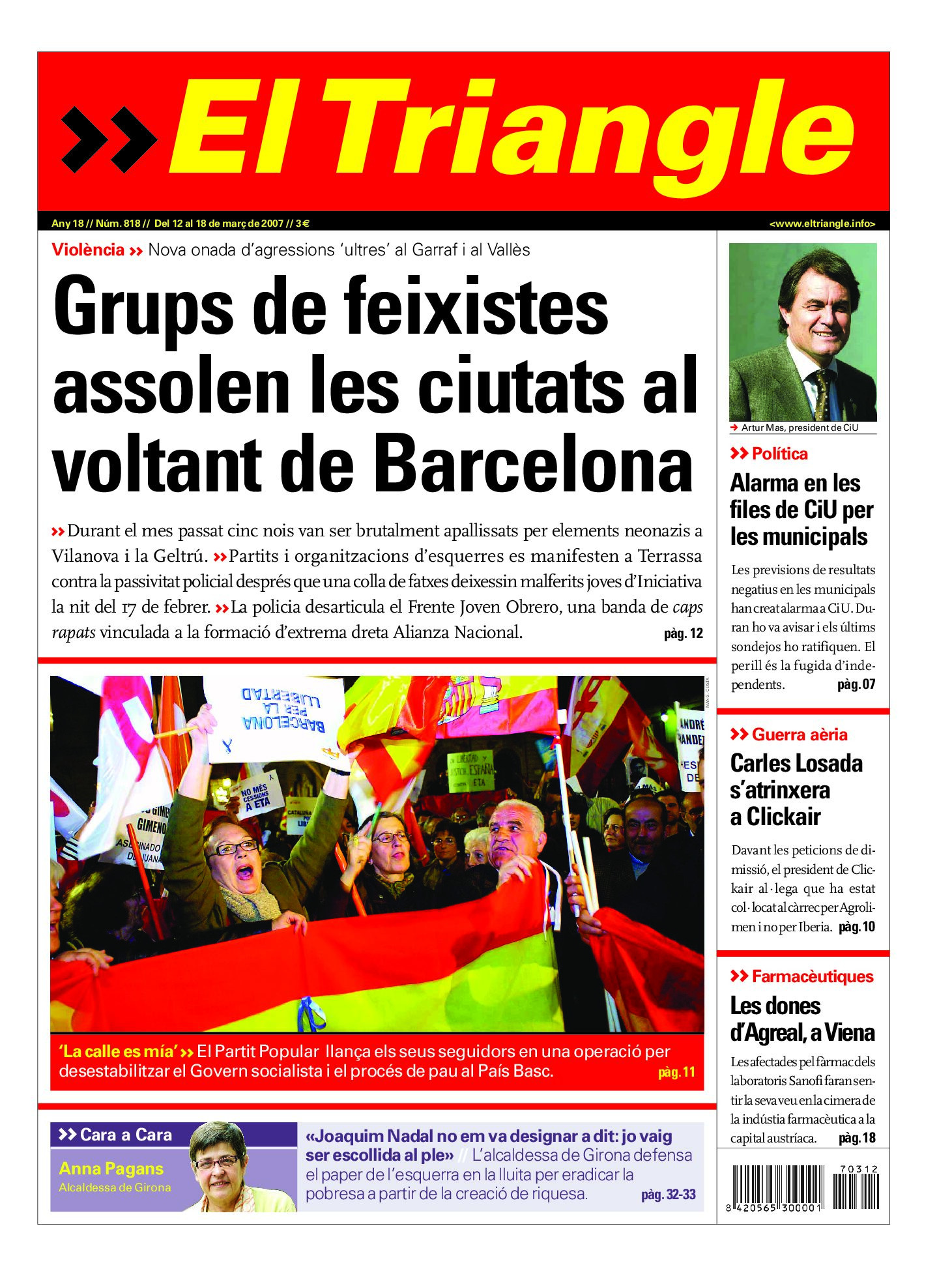 Grups de feixistes assoleixen les ciutats al voltant de Barcelona