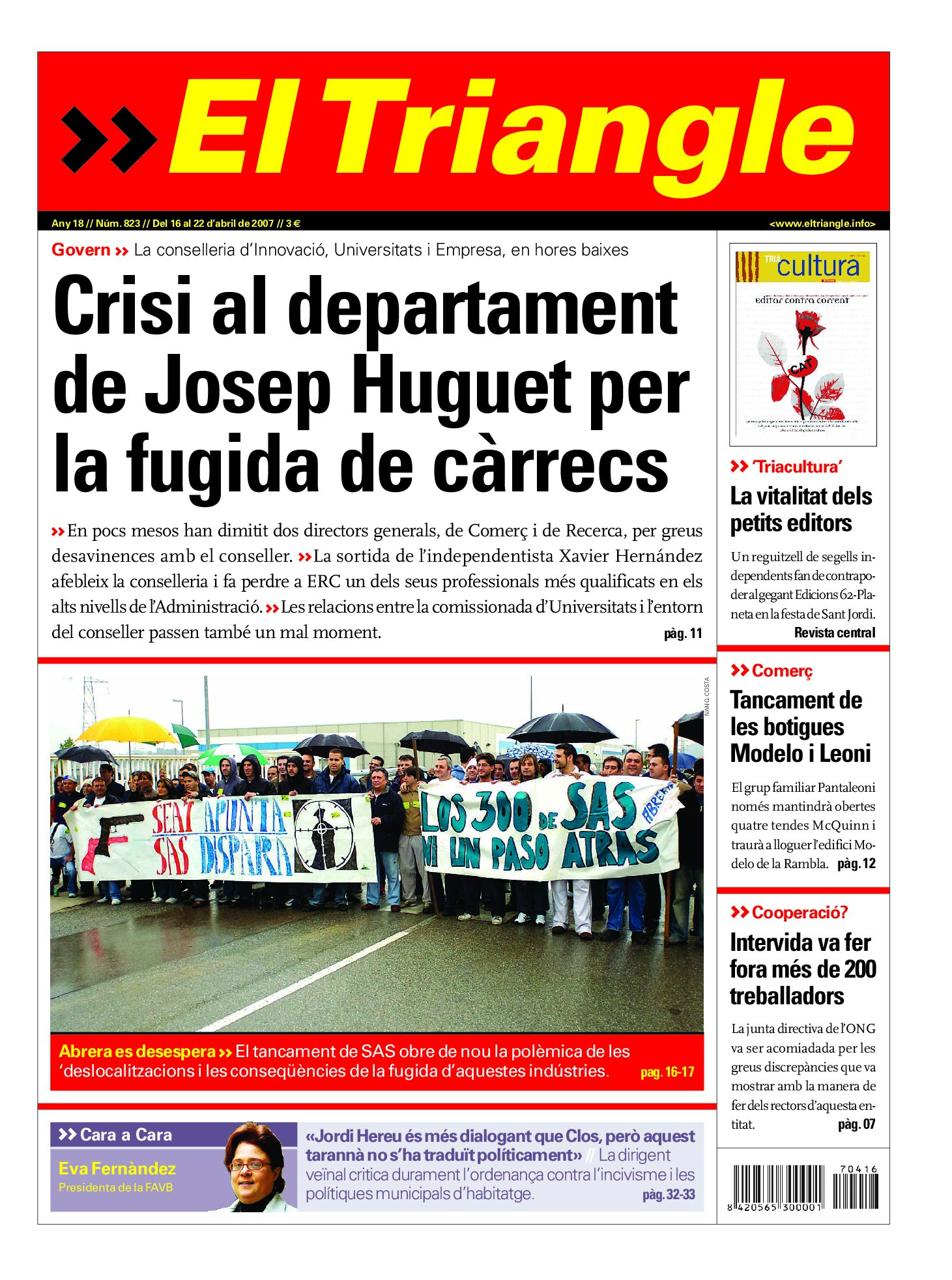 Crisi al departament de Josep Huguet per la fugida de càrrecs