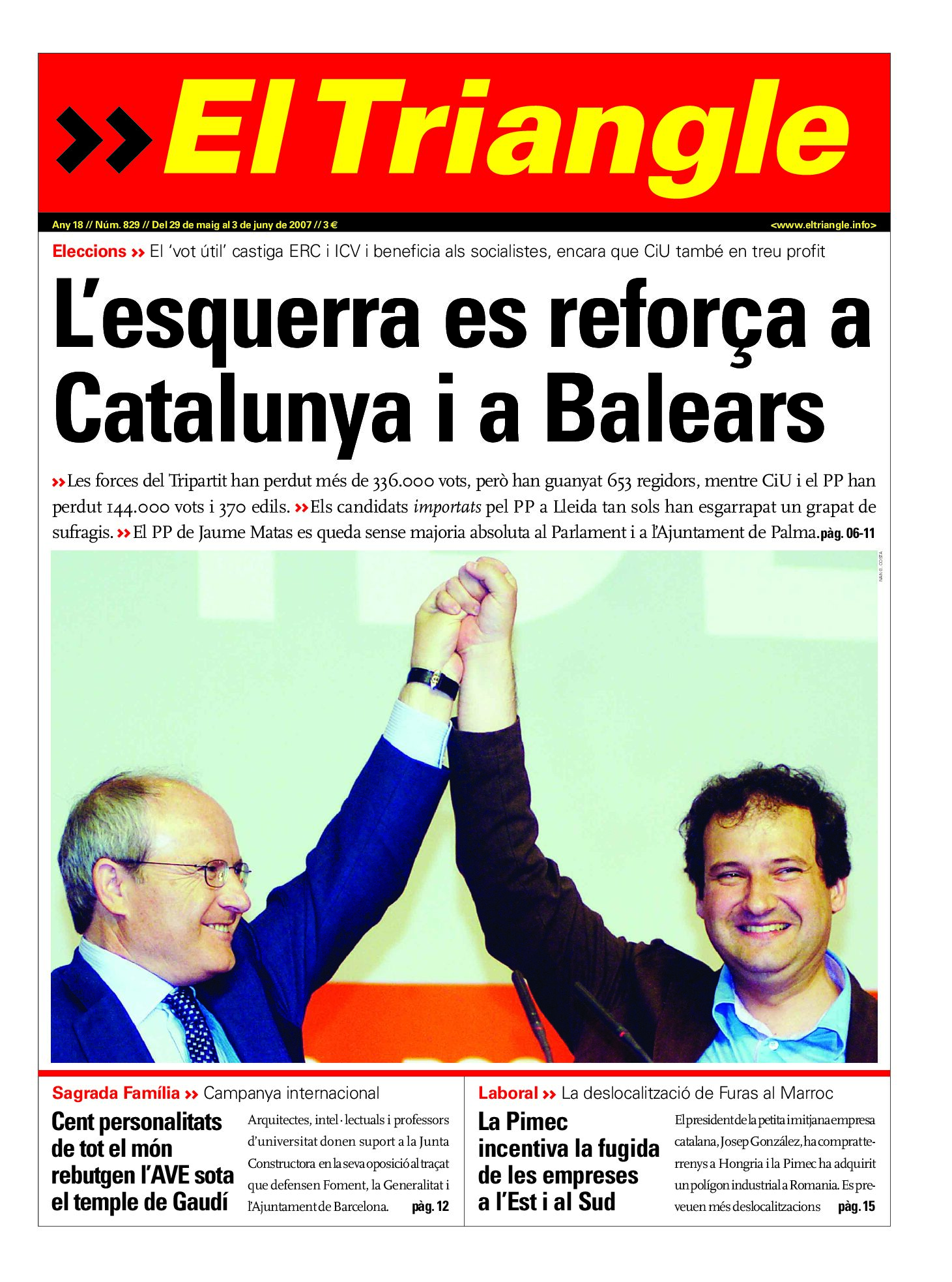 L'esquerra es reforça a Catalunya i a Balears