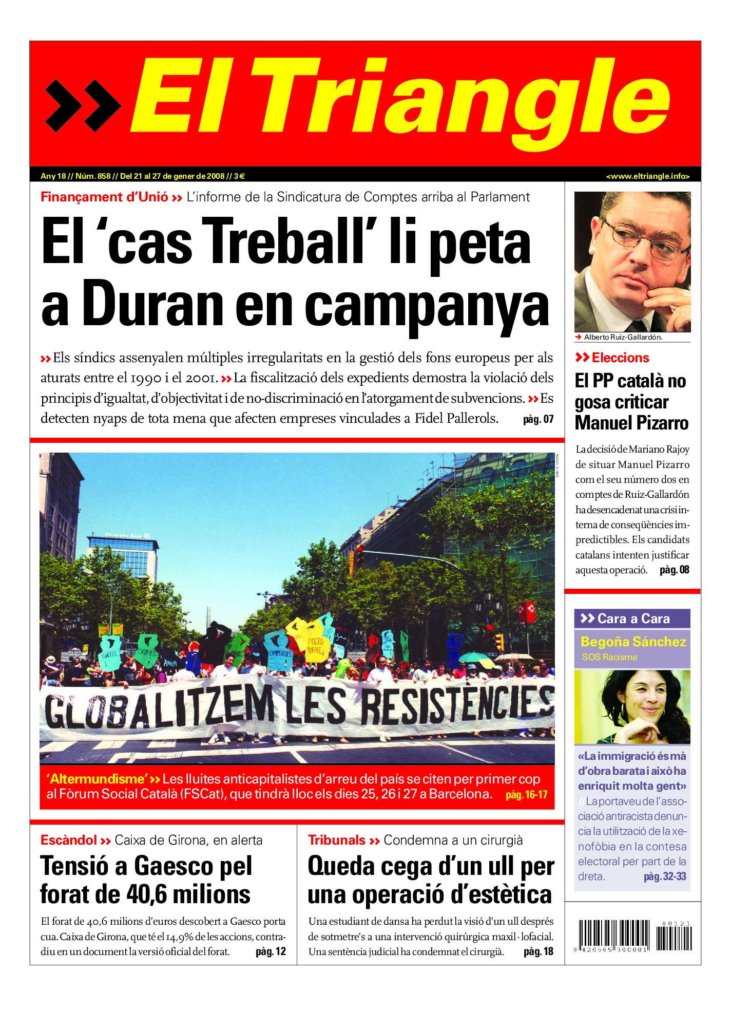 El 'cas Treball' li peta a Duran en campanya