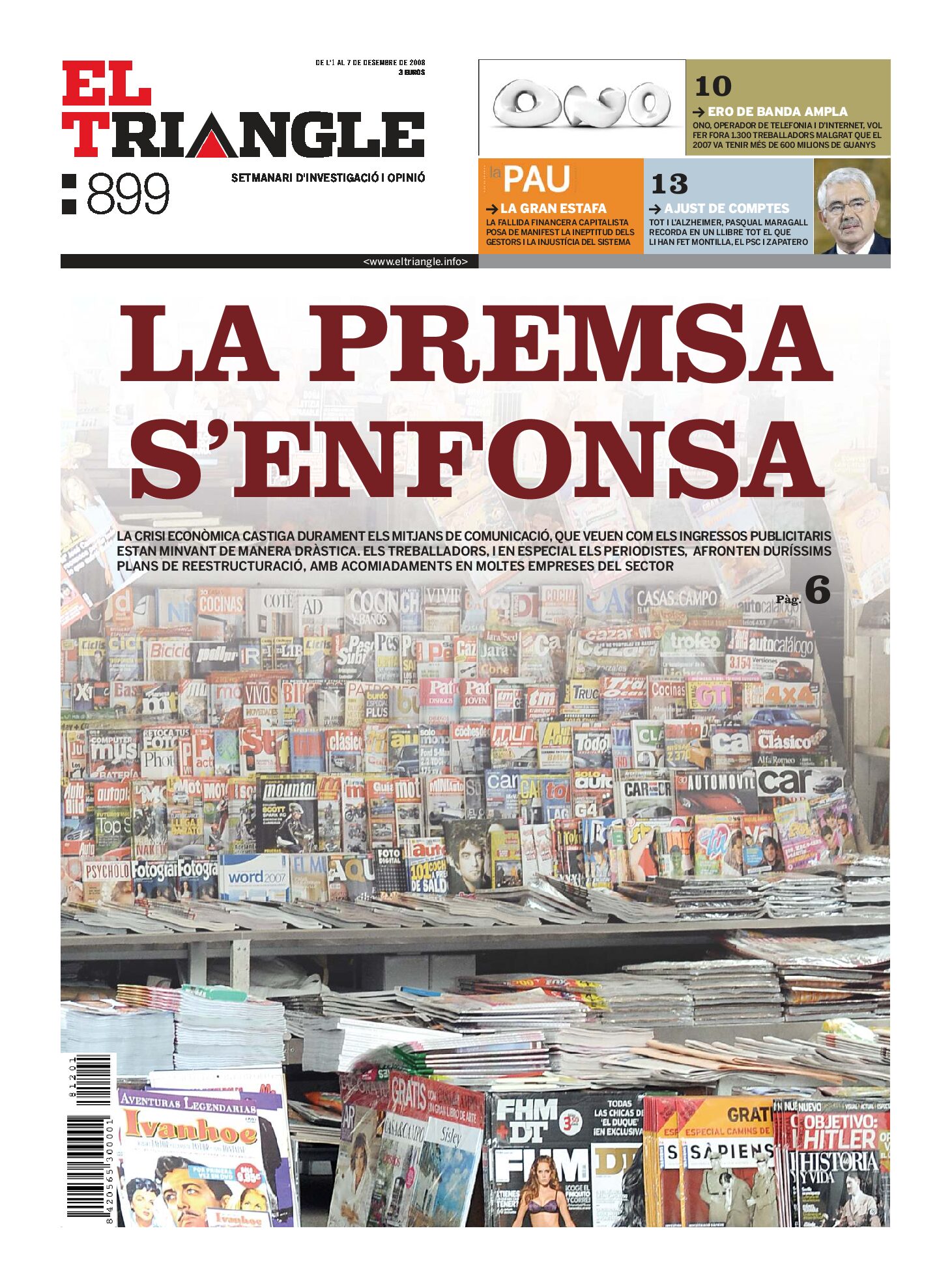 La premsa d'enfonsa