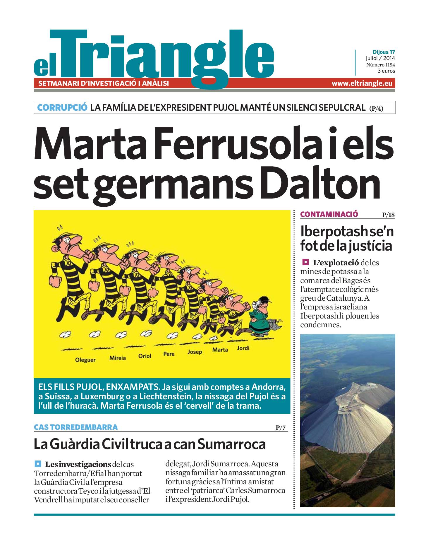 Marta Ferrusola i els set germans Dalton