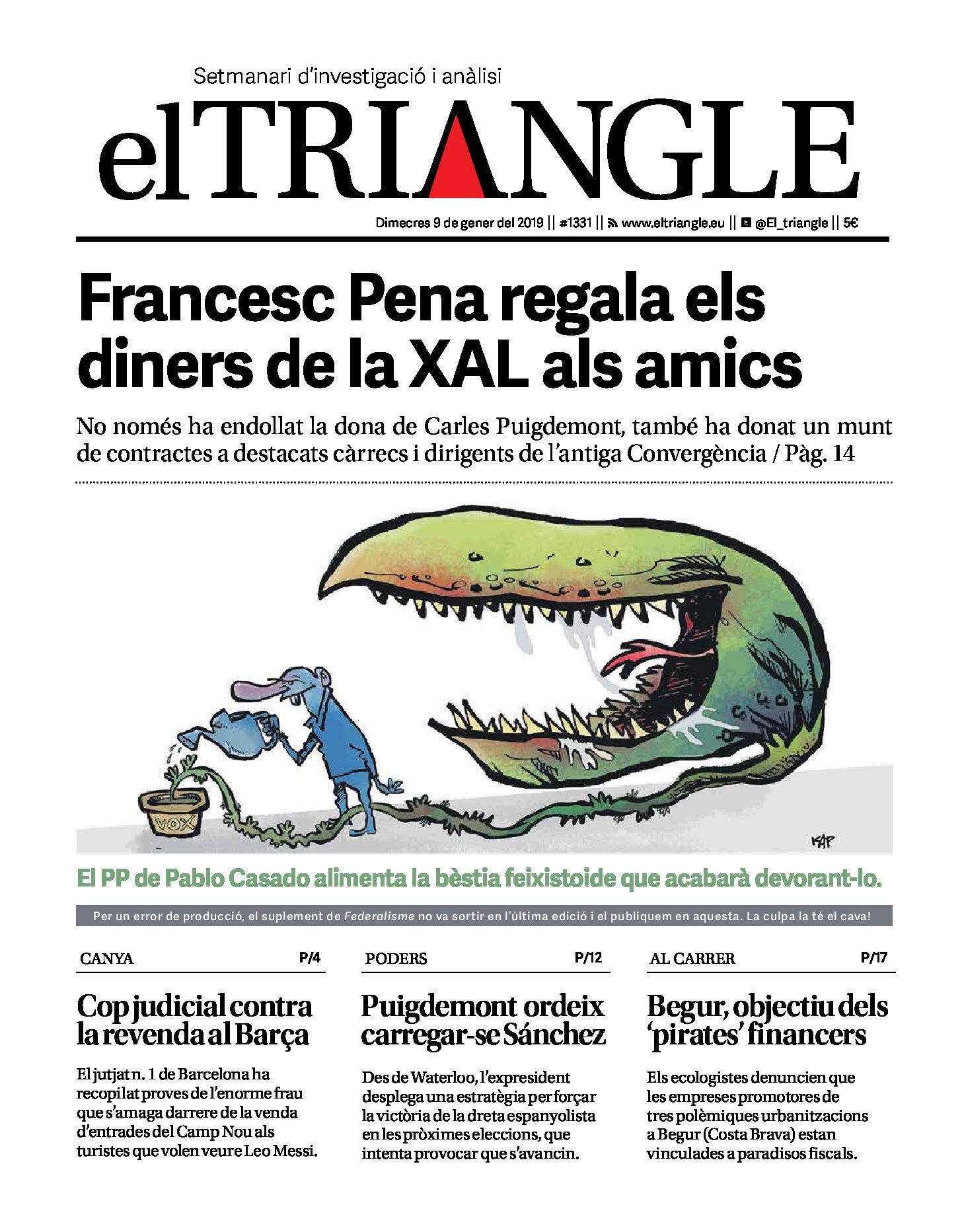 Francesc Pena regala els diners de la XAL als amics