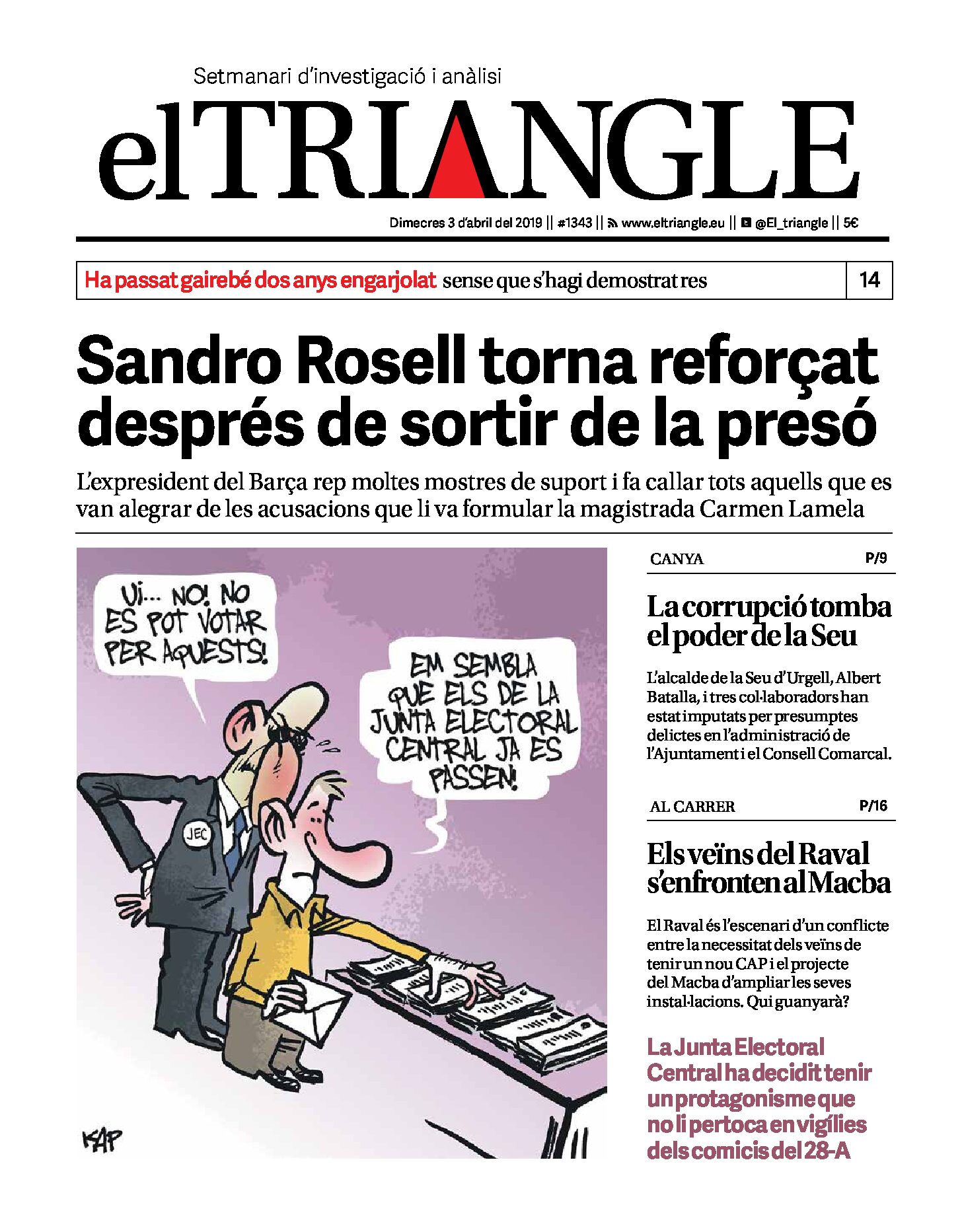Sandro Rosell torna reforçat després de sortir de la presó