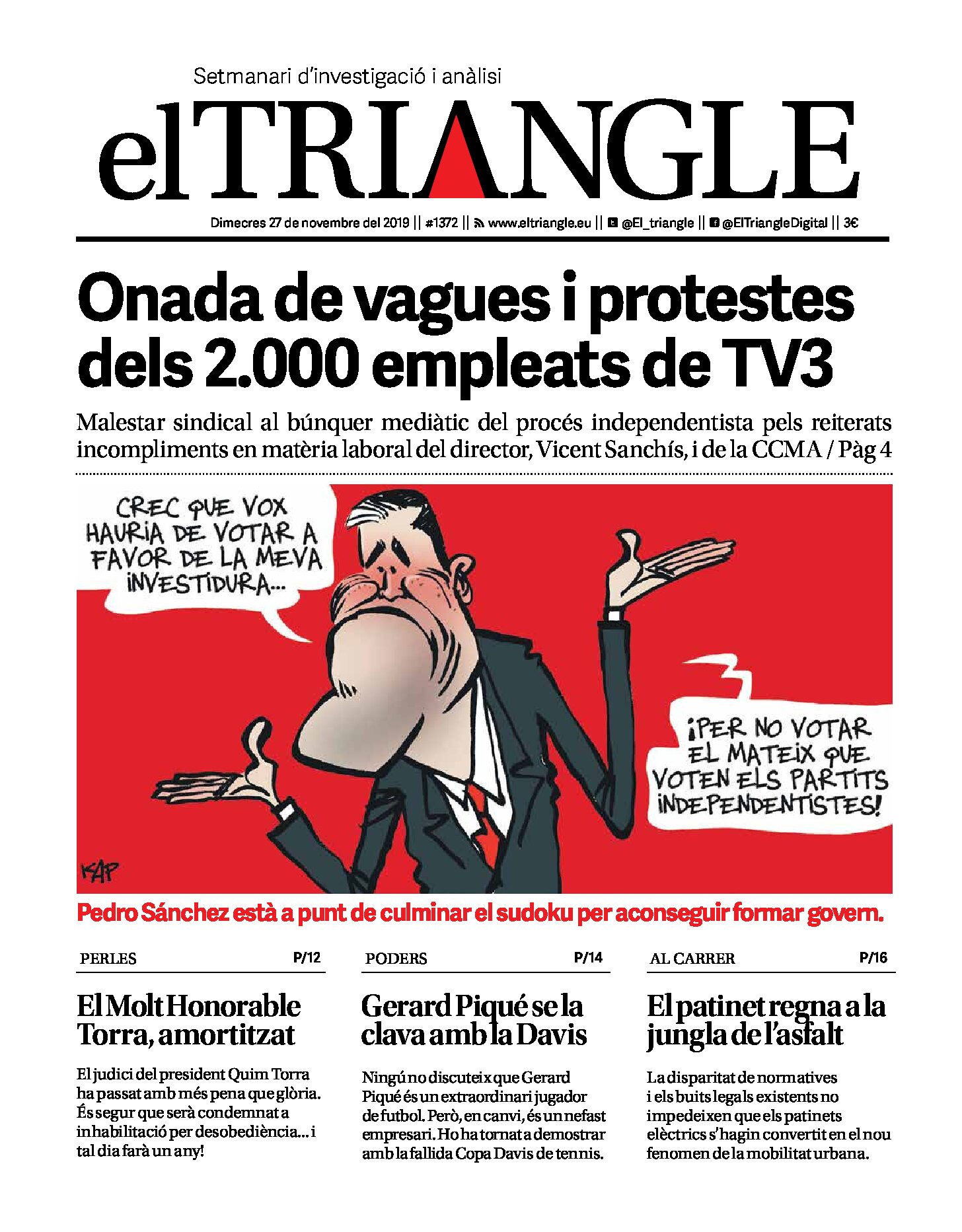 Onada de vagues i protestes dels 2.000 empleats de TV3