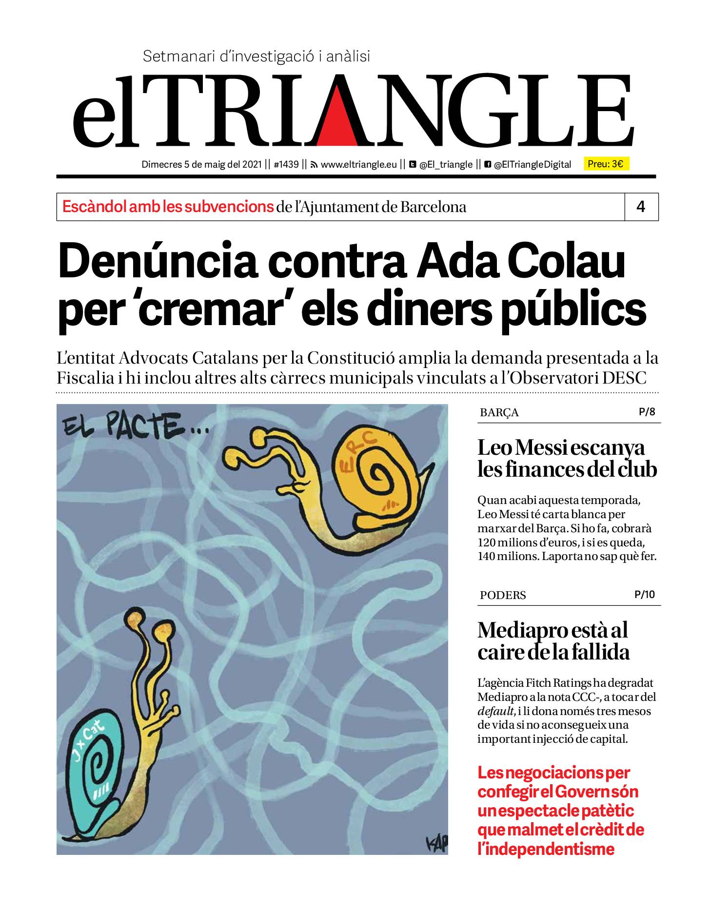 Denúncia contra Ada Colau per 'cremar' els diners públics