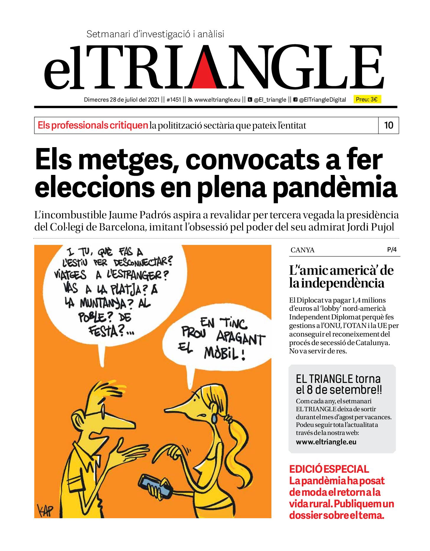 Els metges, convocats a fer eleccions en plena pandèmia