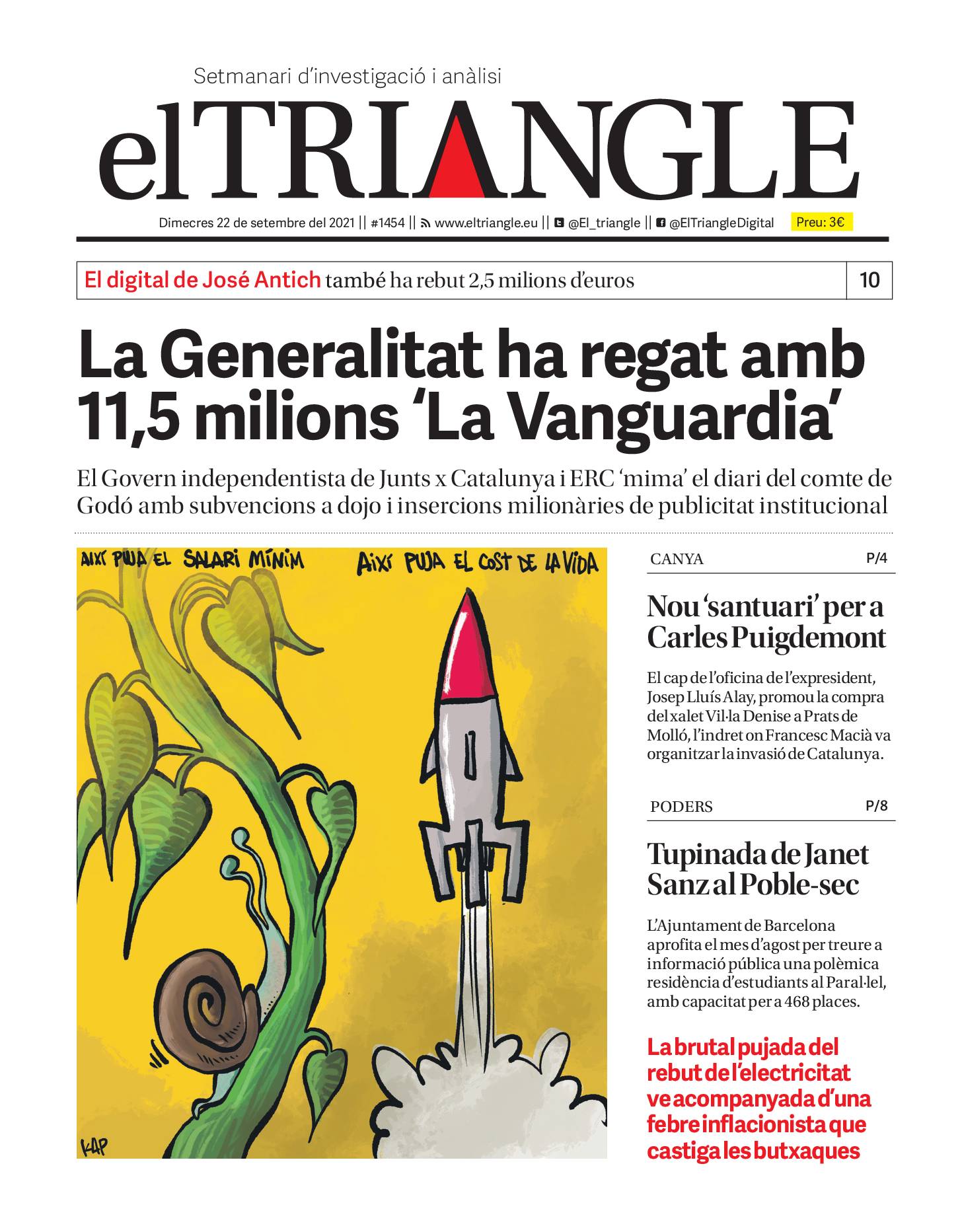 La Generalitat ha regat amb 11,5 milions 'La Vanguardia'