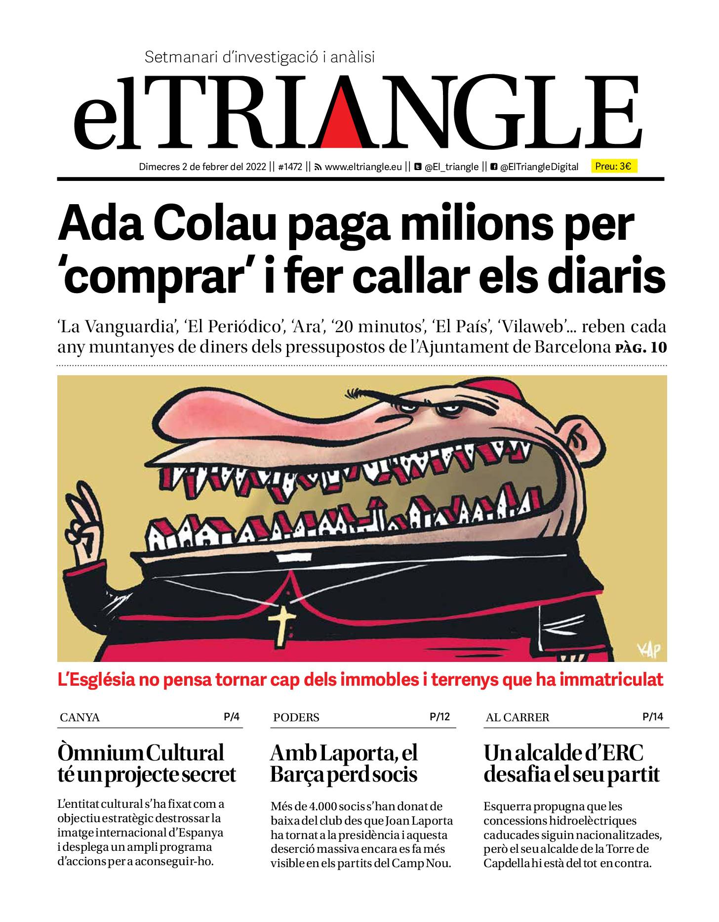 Ada Colau paga milions per 'comprar' i fer callar els diaris