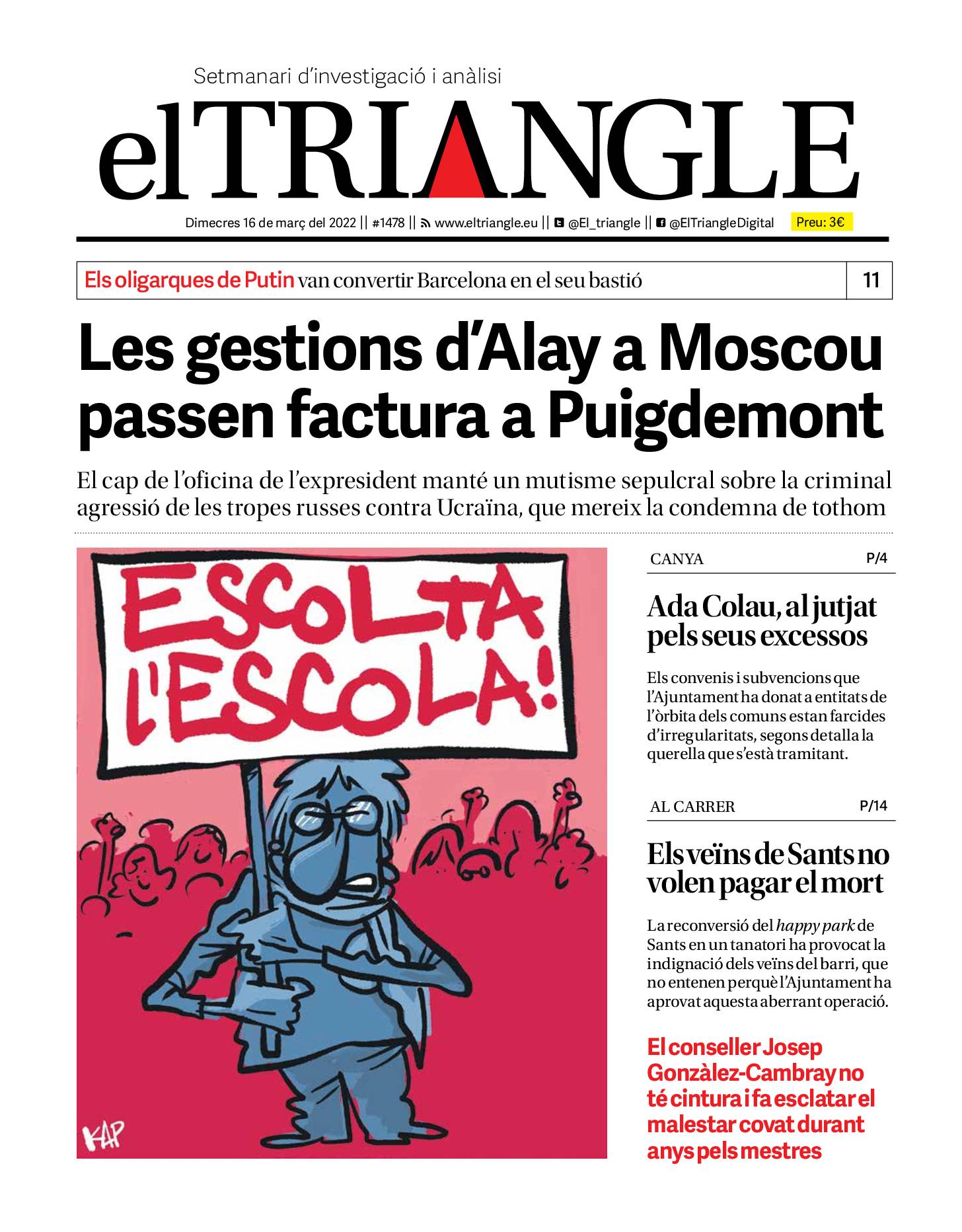 Les gestions d'Alay a Moscú passen factura a Puigdemont