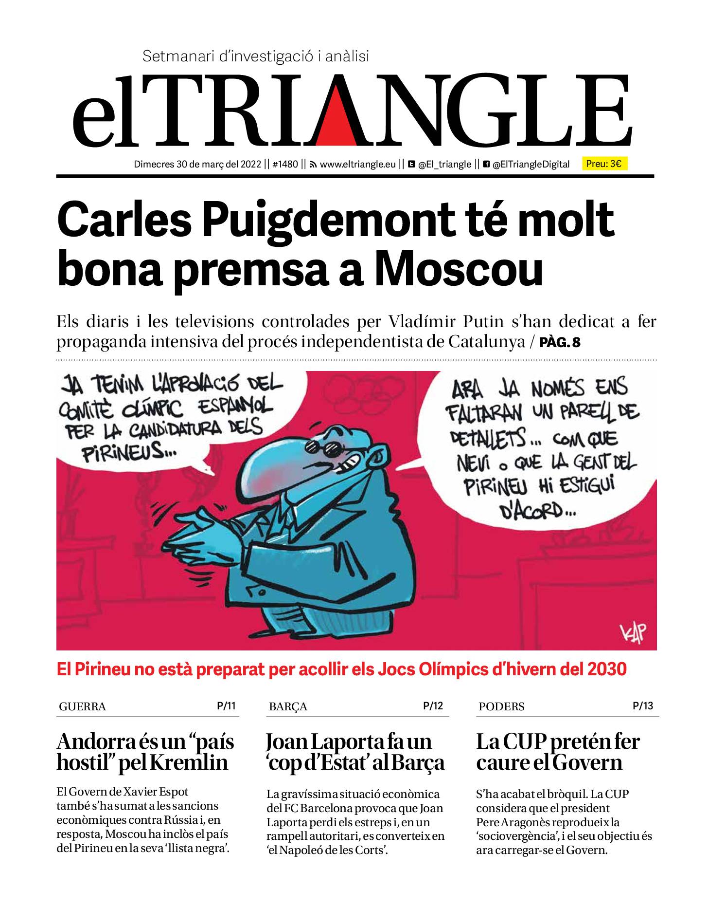 Carles Puigdemont té molt bona premsa a Moscou