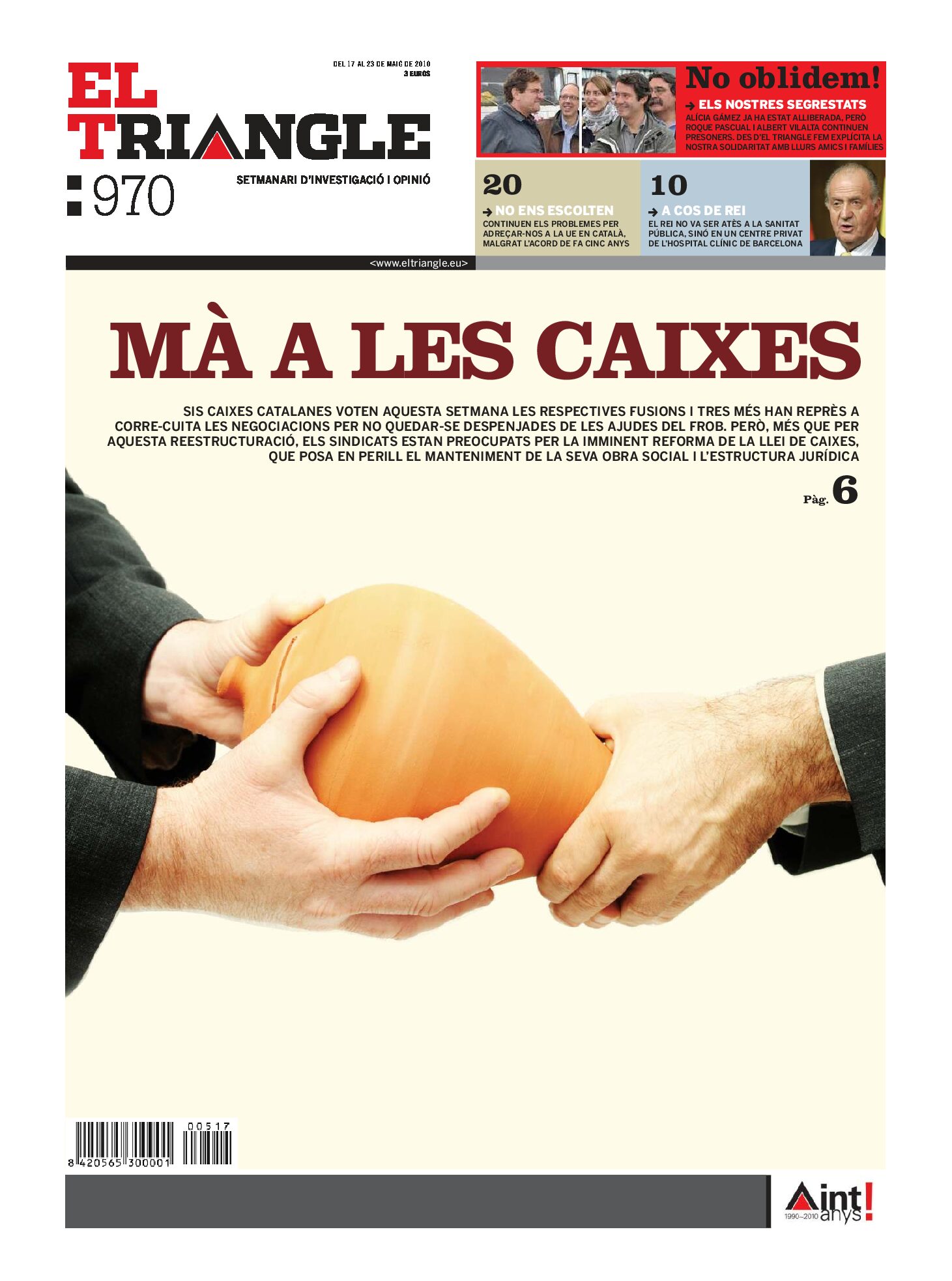 Mà a les caixes