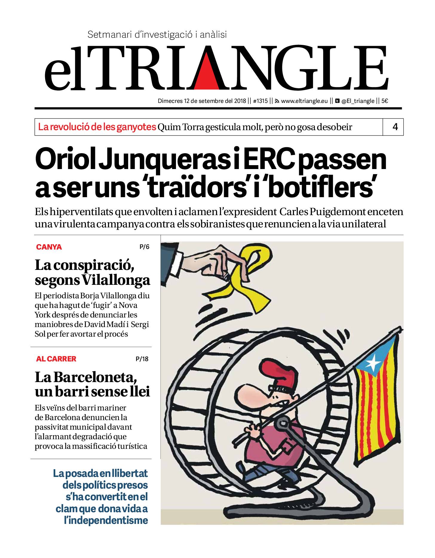 Oriol Junqueras i ERC passin a ser uns 'traïdors' i 'botiflers'