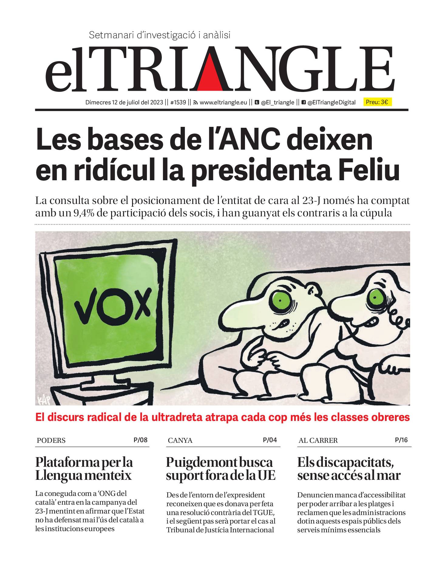 Les bases de l'ANC deixen en ridícul la presidenta Feliu