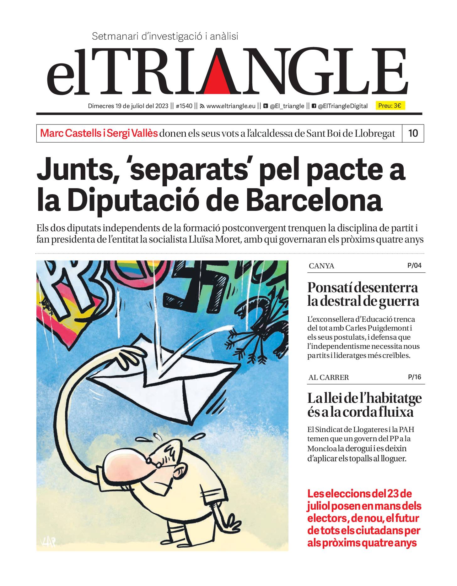 Junts, 'separats' pel pacte a la Diputació de Barcelona