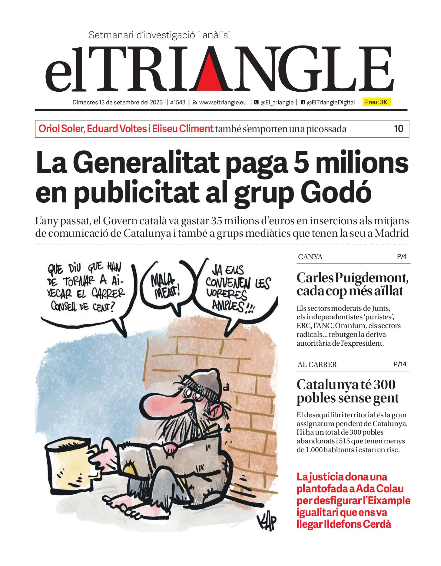 La Generalitat paga 5 milions en publicitat al grup Godó