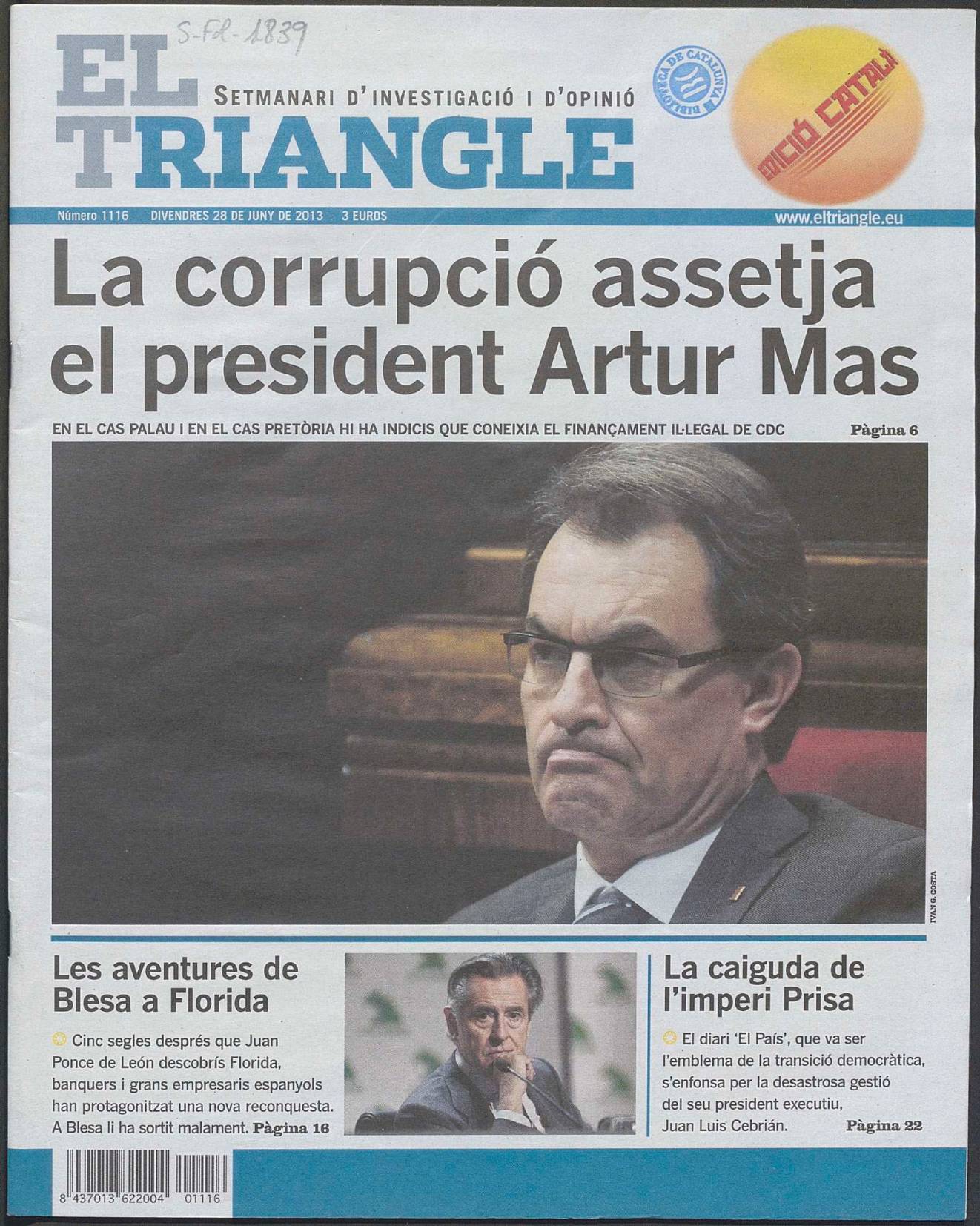 La corrupció assetja el president Artur Mas