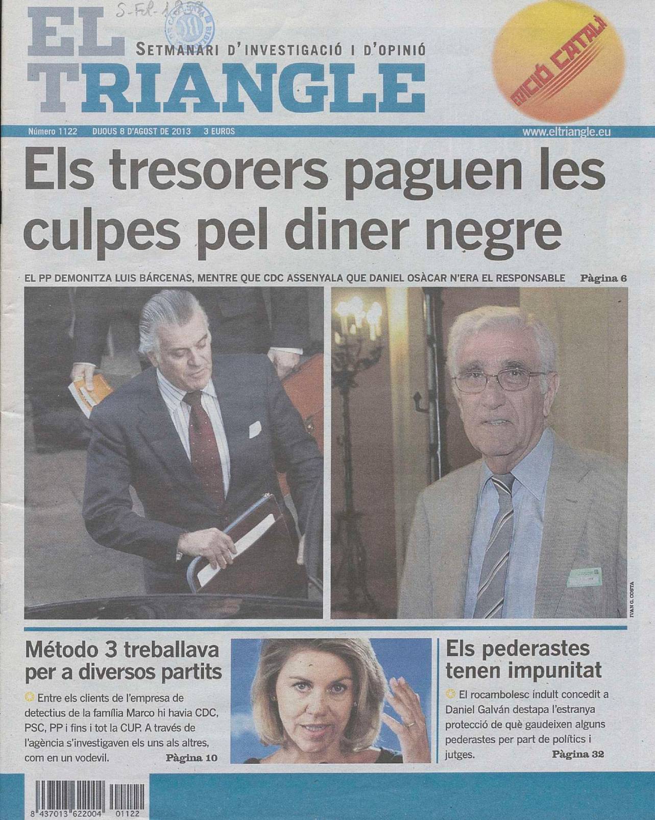 Els tresorers paguen les culpes pel diner negre