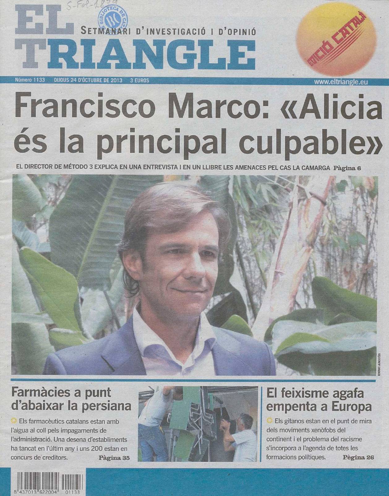 Francisco Marco: "Alicia és la principal culpable"