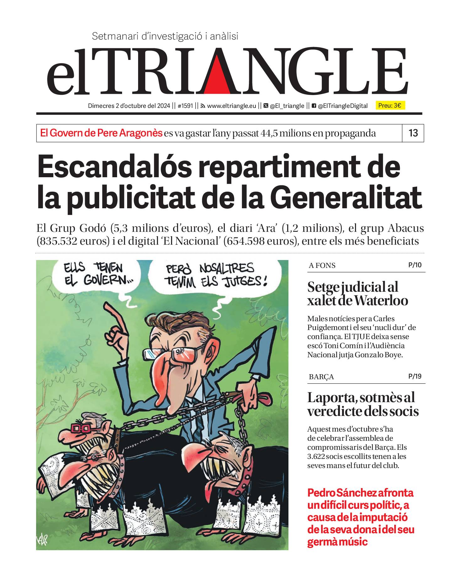 Escandalós repartiment de la publicitat de la Generalitat